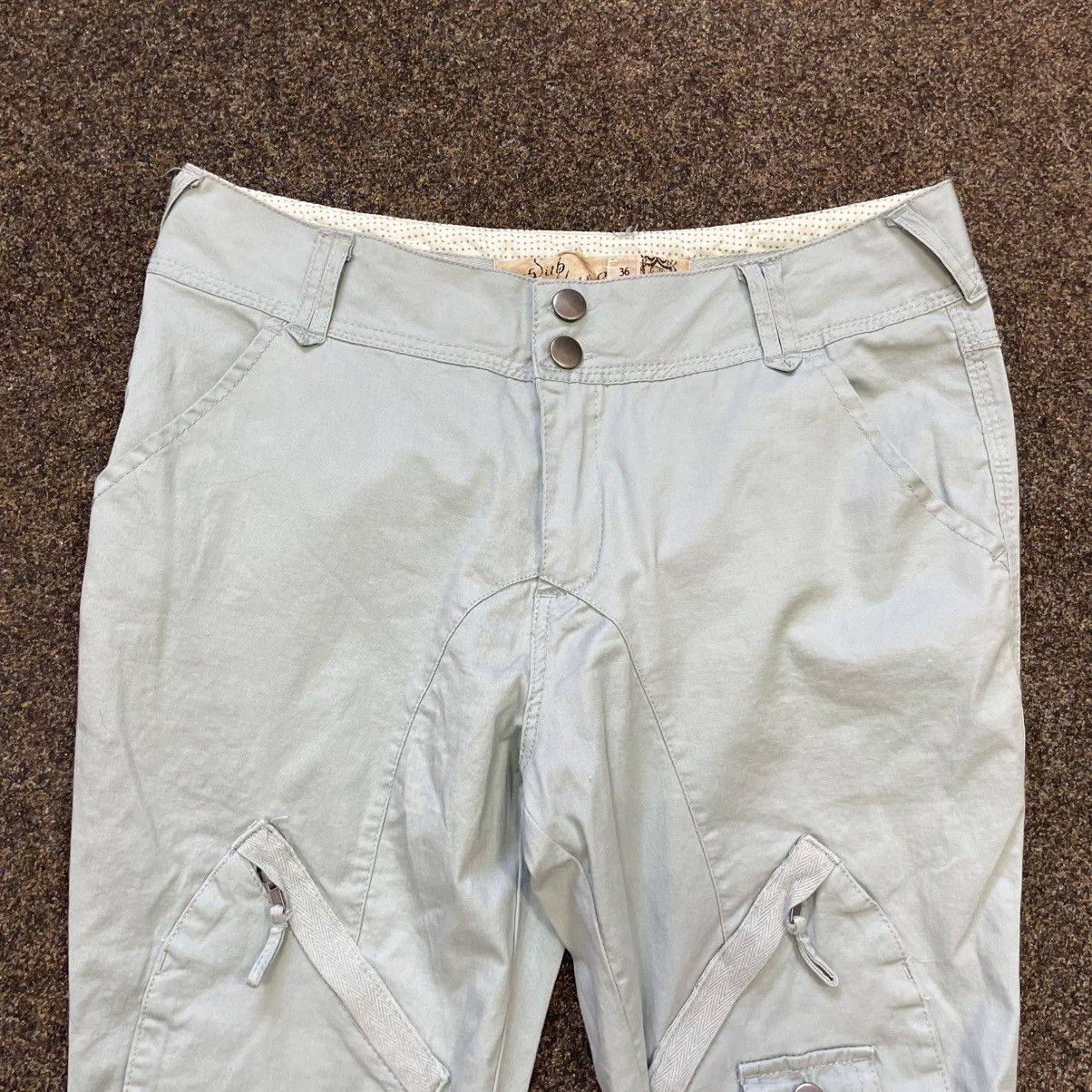 Vintage Y2K Baggy Wide Leg Distressed Cargo Pants Streetwear Logo Size 32" / US 10 / IT 46 - 4 Thumbnail