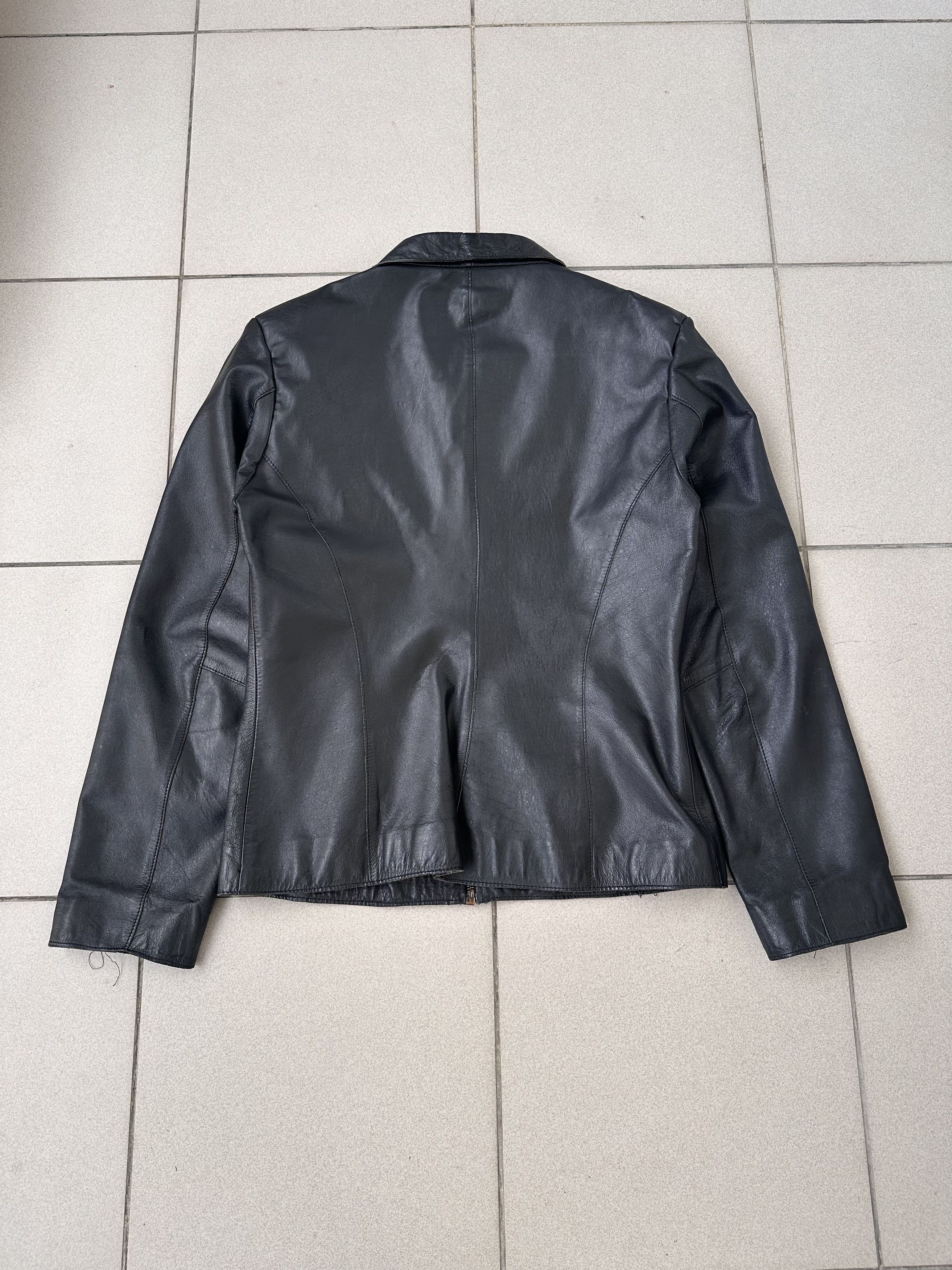 Leather Vintage Avant Garde women biker boxy leather jacket Size M / US 6-8 / IT 42-44 - 9 Thumbnail