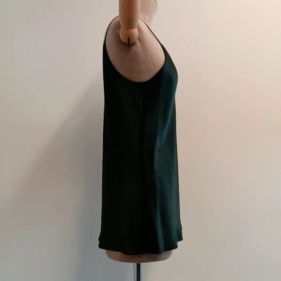 Lafayette 148 LAFAYETTE148 NEW YORK Silk Green Charmeuse Bias Tank- (MDS) Size S / US 4 / IT 40 - 5 Thumbnail