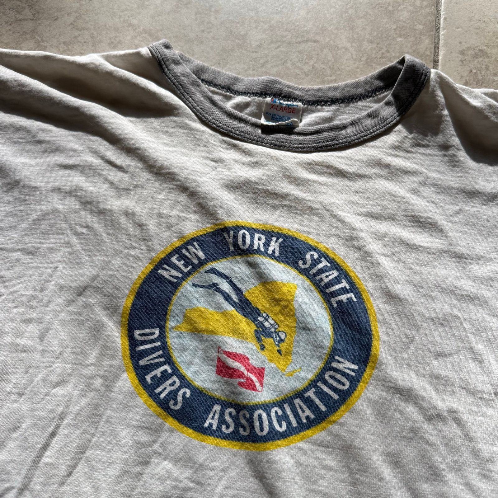 Champion 1980s Champion New York State Divers Association ringer tee Size US XL / EU 56 / 4 - 2 Thumbnail