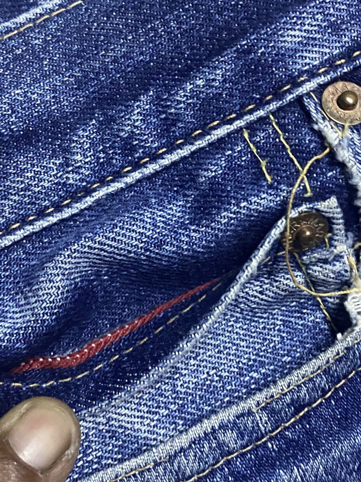 Japanese Brand Vintage Japanese Iron Hr Market Selvedge Crazy Distressed Size US 28 / EU 44 - 17 Thumbnail