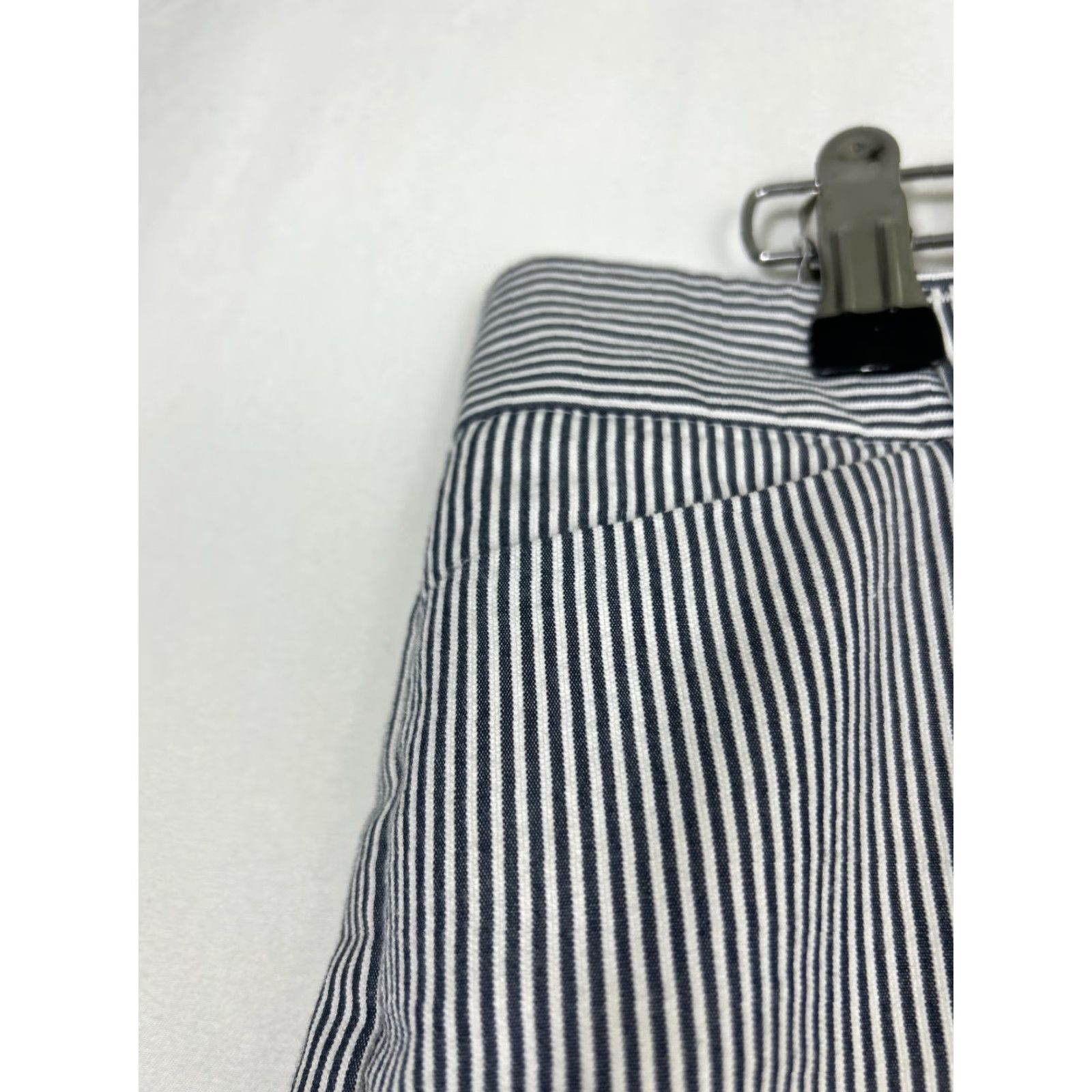 Gap Gap Pants Slim Cropped Women's 4 Multicolor Blue White Pinstripe 32x27 Cotton Straight Inseam 27 In. Size 27" / US 4 / IT 40 - 7 Thumbnail