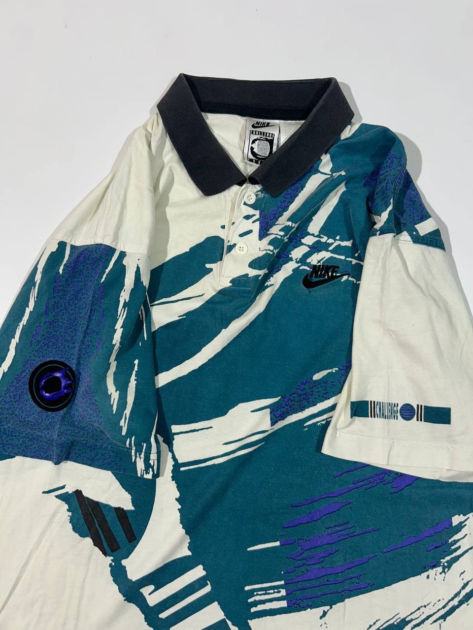 Nike × Vintage Vintage Nike Challenge Court Agassi Retro 90's Tennis Polo Size US M / EU 48-50 / 2 - 7 Thumbnail