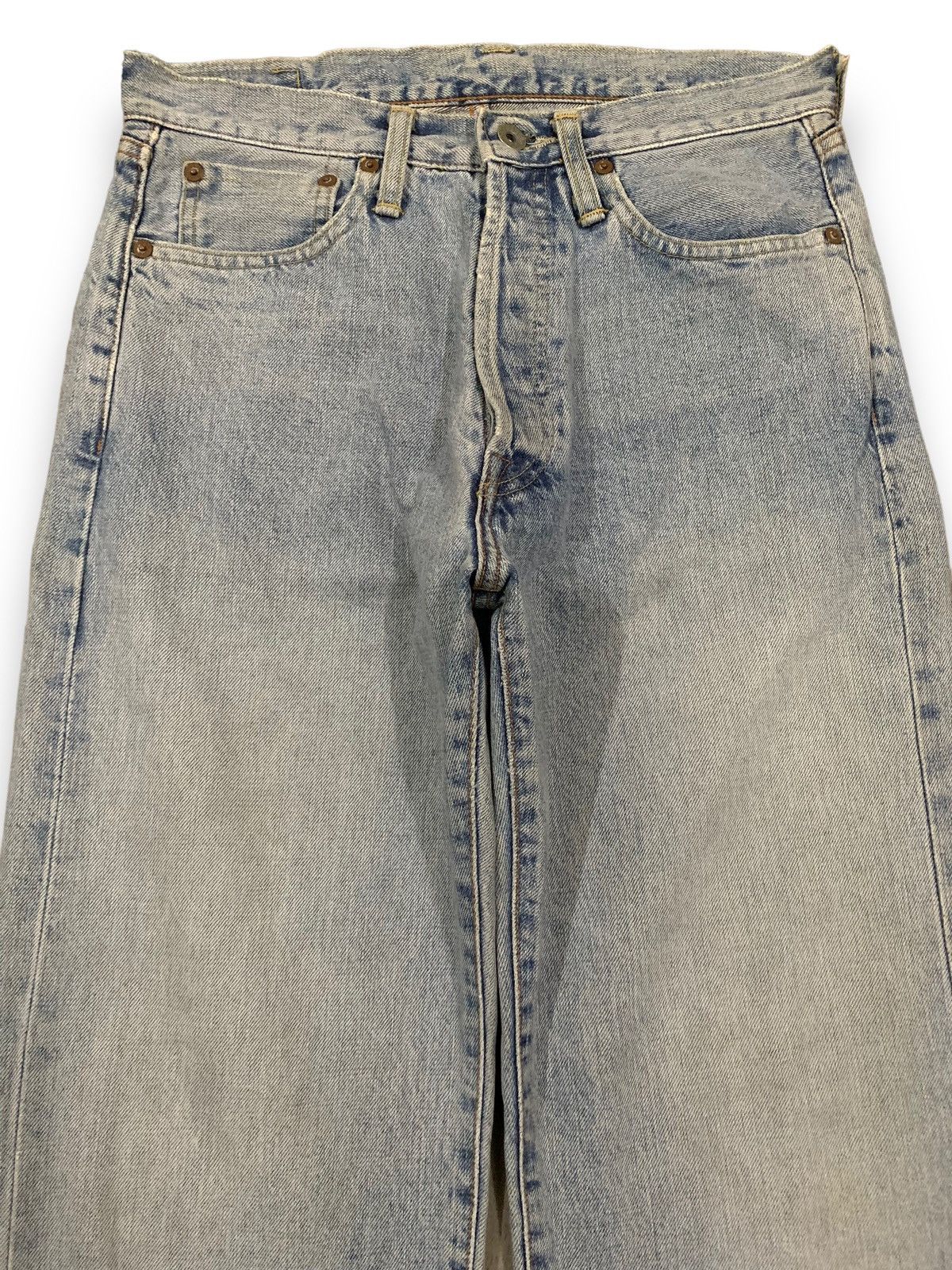 Japanese Brand Vintage 90s Bobson Selvedge Button Fly Loose Straight Jeans Size US 29 - 4 Thumbnail