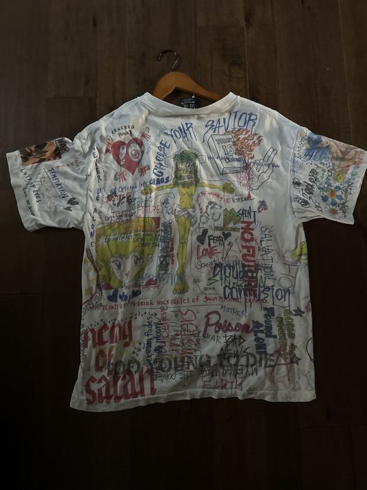 READYMADE Saint Michael x Takashi Murakami graffiti t-shirt | Grailed