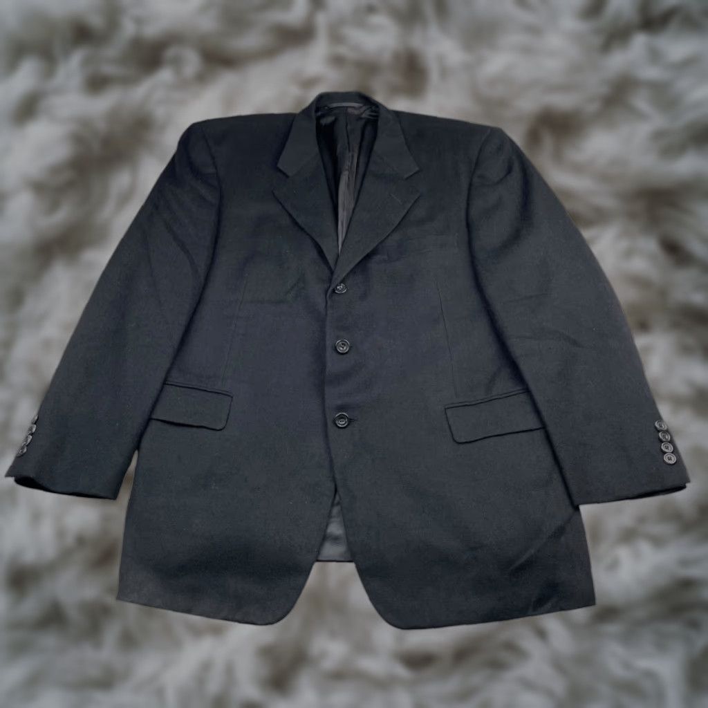 Camel Hickey Freeman Blazer Jacket Men’s 44R - 100% Camel Hair Black - 3-Button Front, Single Vented, Notch Lapel, Regular Fit, 44 Chest, Business, Men Size 44R - 1 Thumbnail