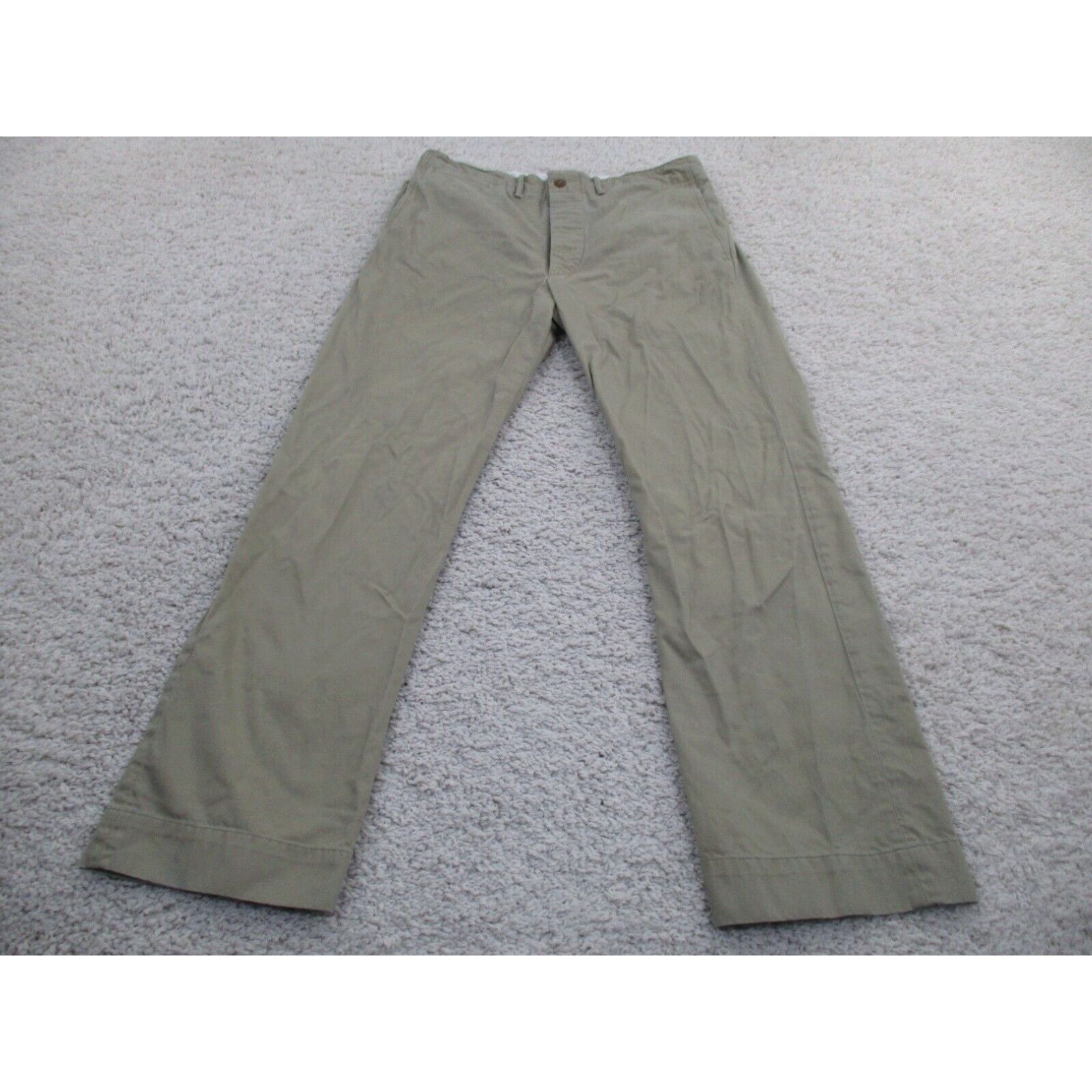 image of Vintage Rrl Supply Company Pants Mens 32X32 Beige Officers Field Utility Military Twill in White