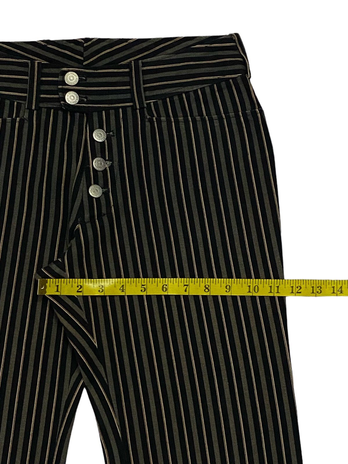 Tornado Mart Tornado Mart Flared Striped Cotton Pants Size 29" - 8 Thumbnail