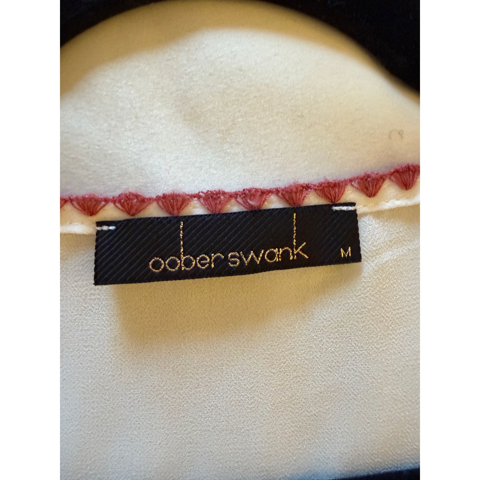 Other Oober Swank Women's White Polyester Mesh Blouse Size M / US 6-8 / IT 42-44 - 3 Thumbnail
