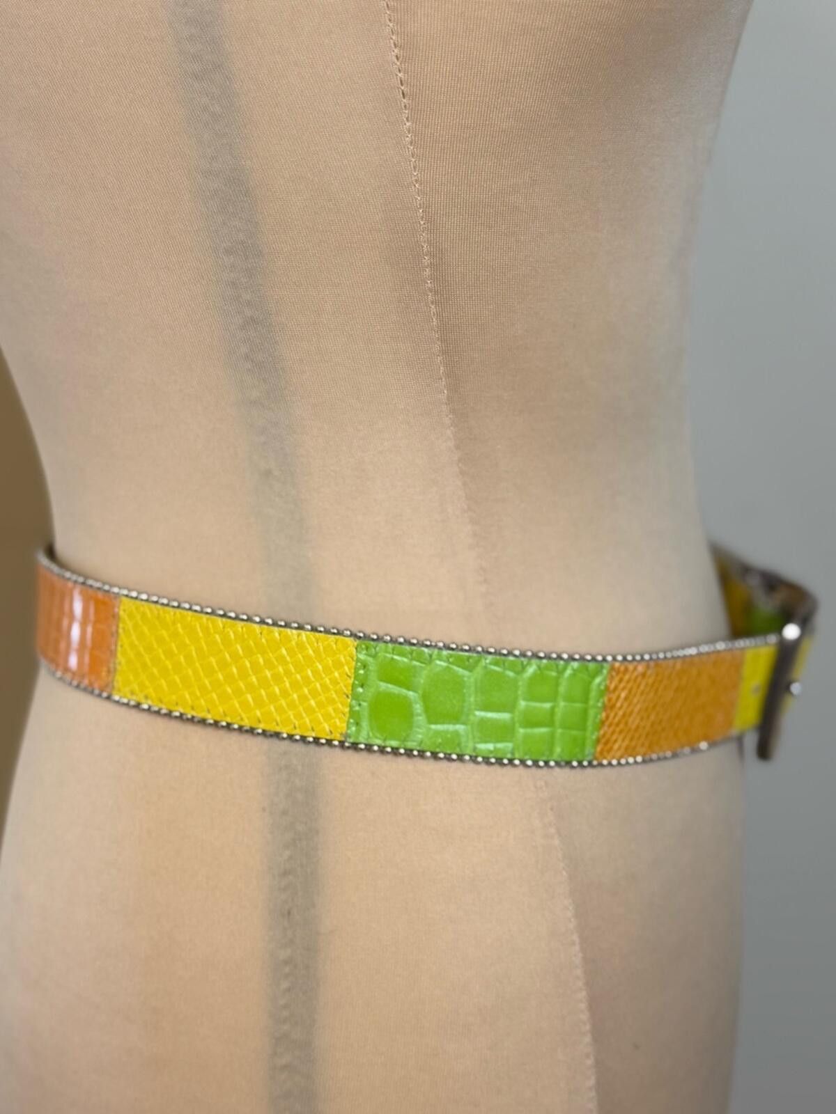 Other Colorblock bead trimmed western belt yellow green orange 36” Size ONE SIZE - 2 Thumbnail