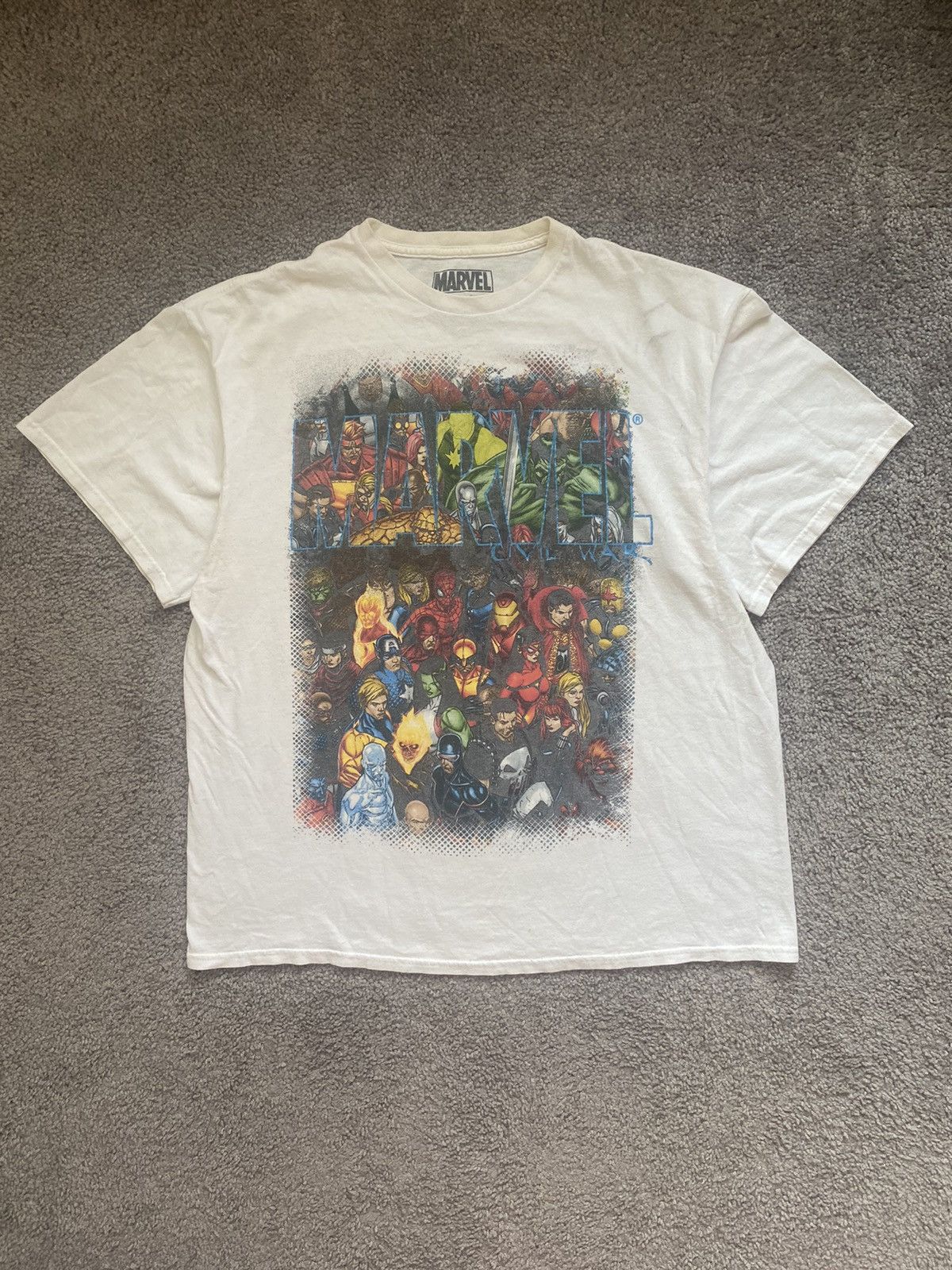 Marvel Comics × Vintage Vintage Marvel Tee Shirt Size US XL / EU 56 / 4 - 1 Thumbnail