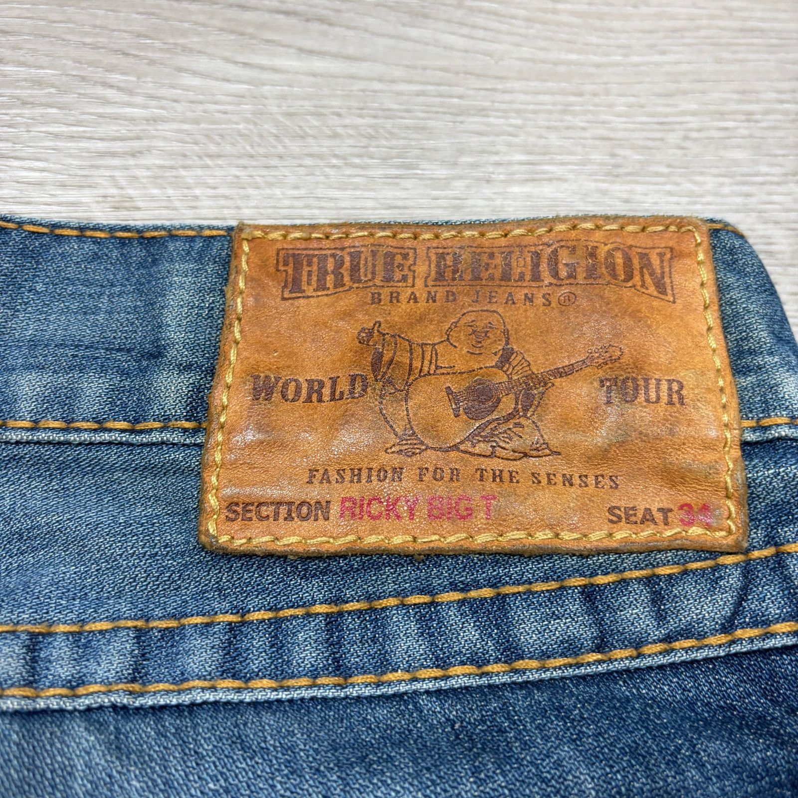 True Religion True Religion Ricky Big T Straight Leg Jeans Mens 40x35 READ Size US 40 / EU 56 - 5 Thumbnail