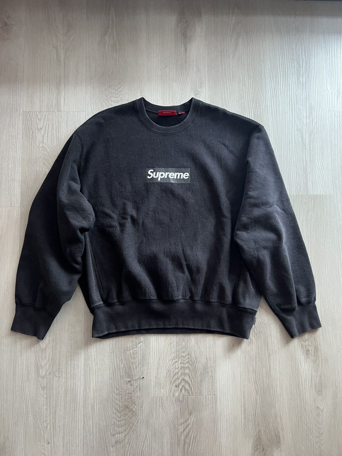 トップス Supreme Washed Box Logo Crewneck Black L Supreme Washed