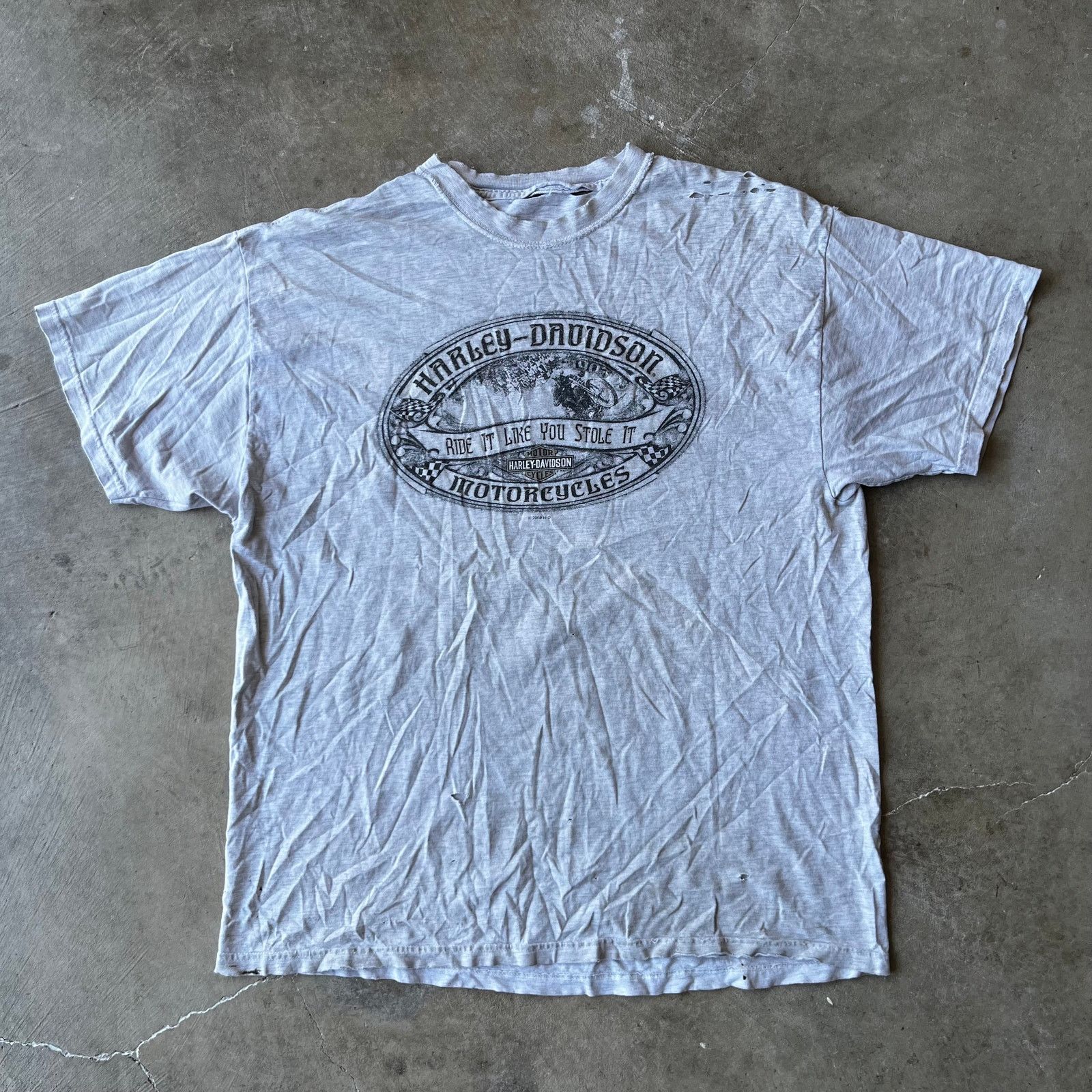 Vintage VINTAGE HARLEY DAVIDSON MOTORCYCLES GRAY TEE SHIRT LARGE Size US L / EU 52-54 / 3 - 1 Thumbnail