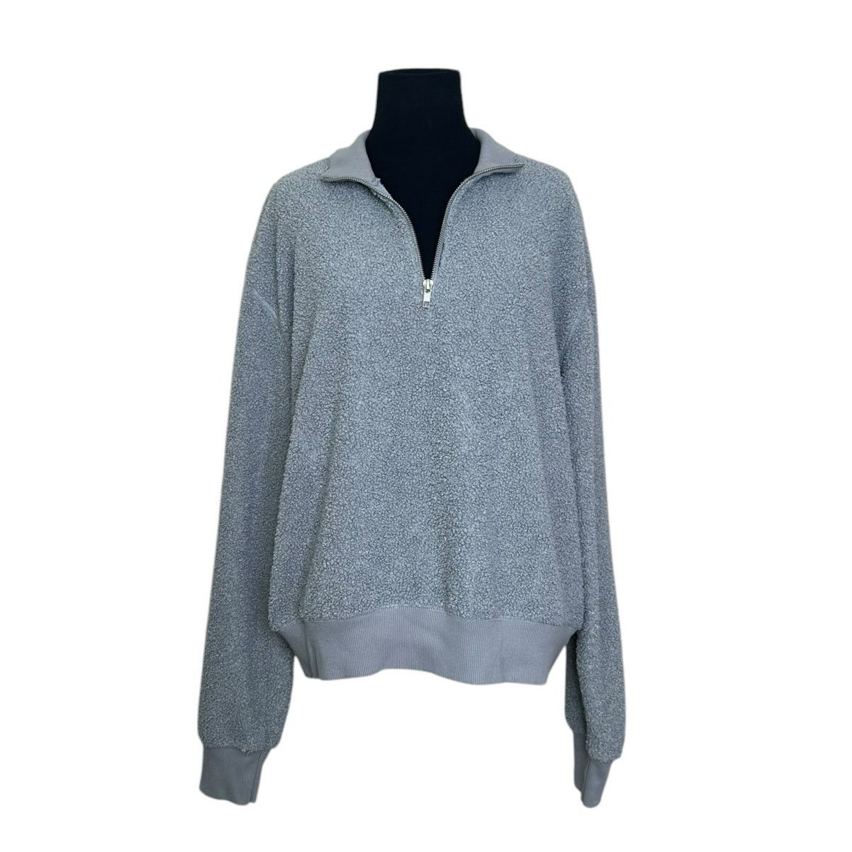Topshop Topshop gray teddy long sleeves pullover sweater size 12 Size XL / US 12-14 / IT 48-50 - 1 Thumbnail