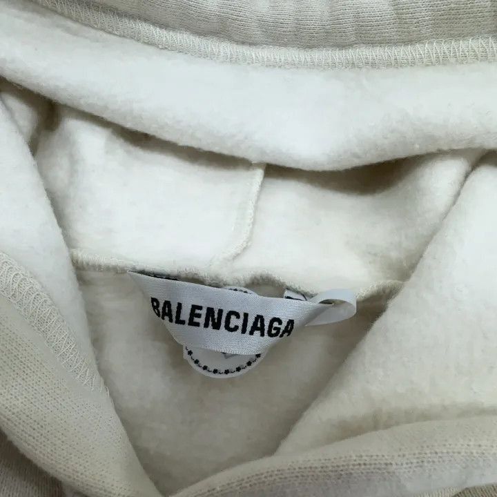 Balenciaga Balenciaga Logo Hoodie for Women in Gray 0079-2507 Size S / US 4 / IT 40 - 3 Thumbnail