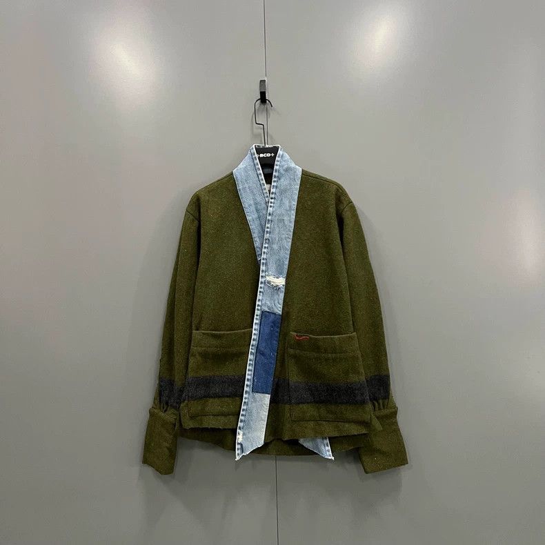 greg lauren Green spliced denim jacket jacket 2506-Nextarro