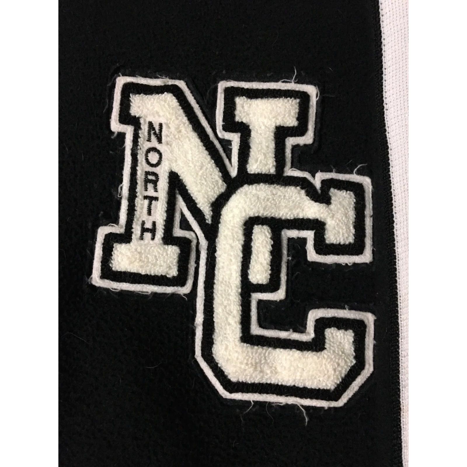 Vintage VINTAGE North Football Varsity 1/4 Zip Fleece Jacket XL USA Black Letterman 80s 90s Grunge School Sports Football Baseball Basketball Size US XL / EU 56 / 4 - 4 Thumbnail
