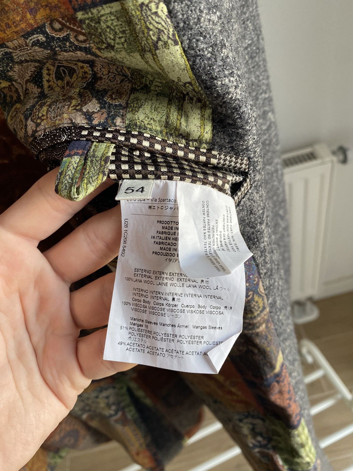Etro Etro Wool Coat Size US L / EU 52-54 / 3 - 14 Thumbnail