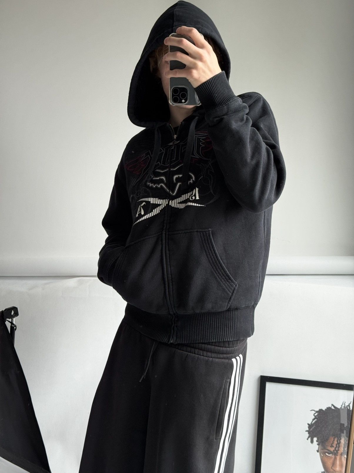 Fox Racing Fox Racing Boxy Fit Zip Hoodie Y2K Affliction Gothic Style Size US XL / EU 56 / 4 - 7 Thumbnail