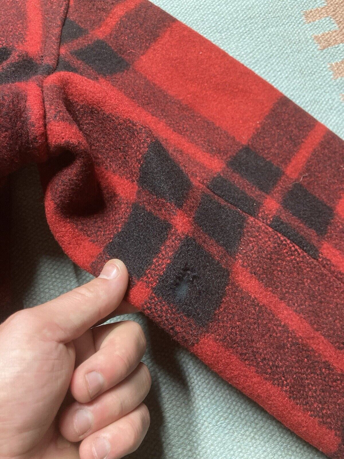 JCPenney × Vintage VTG 40s wool mackinaw jacket sportclad buffalo plaid coat L Size US L / EU 52-54 / 3 - 7 Thumbnail
