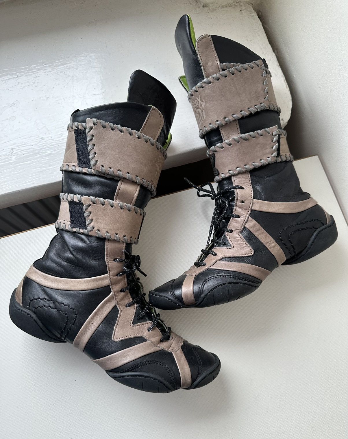 Marithe + Francois Girbaud Marithe Francois Girbaud (2007) Girbox Thai leather boots Size US 7 / IT 37 - 1 Thumbnail