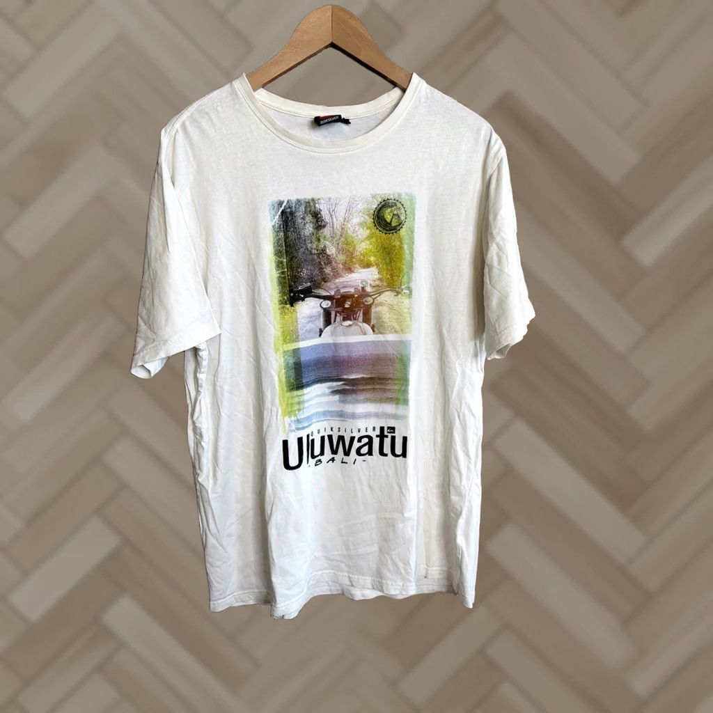Quiksilver Quicksilver Shirt Mens SZ Large Bali Uluwatu White Short Sleeve Crew Neck Cotton T-Shirt Vintage: No? Size US L / EU 52-54 / 3 - 1 Thumbnail