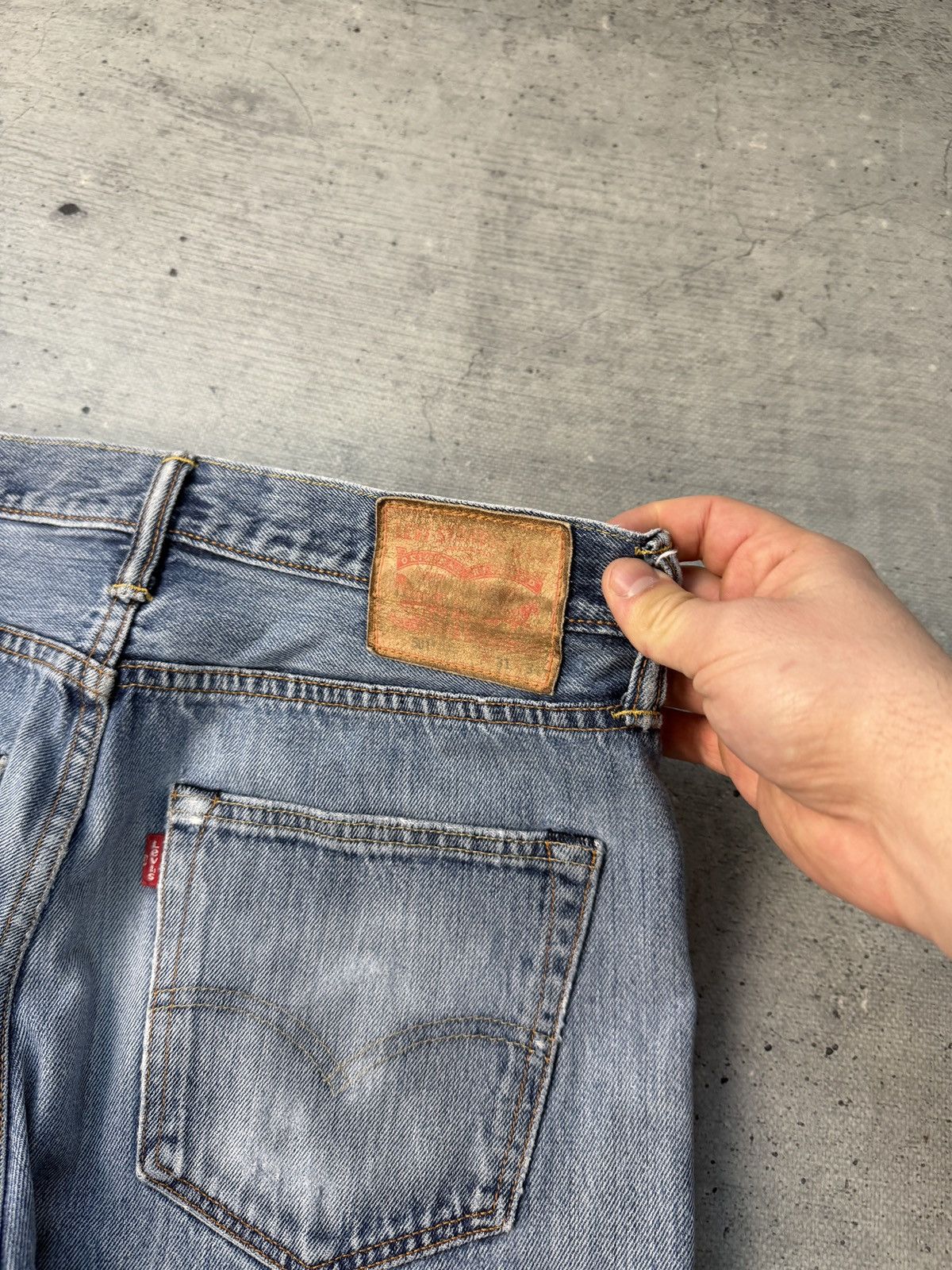 Levi's Levis Jeans Mens 31x34 Blue 501 Relaxed Straight Whisker Y2K Size US 31 - 3 Thumbnail