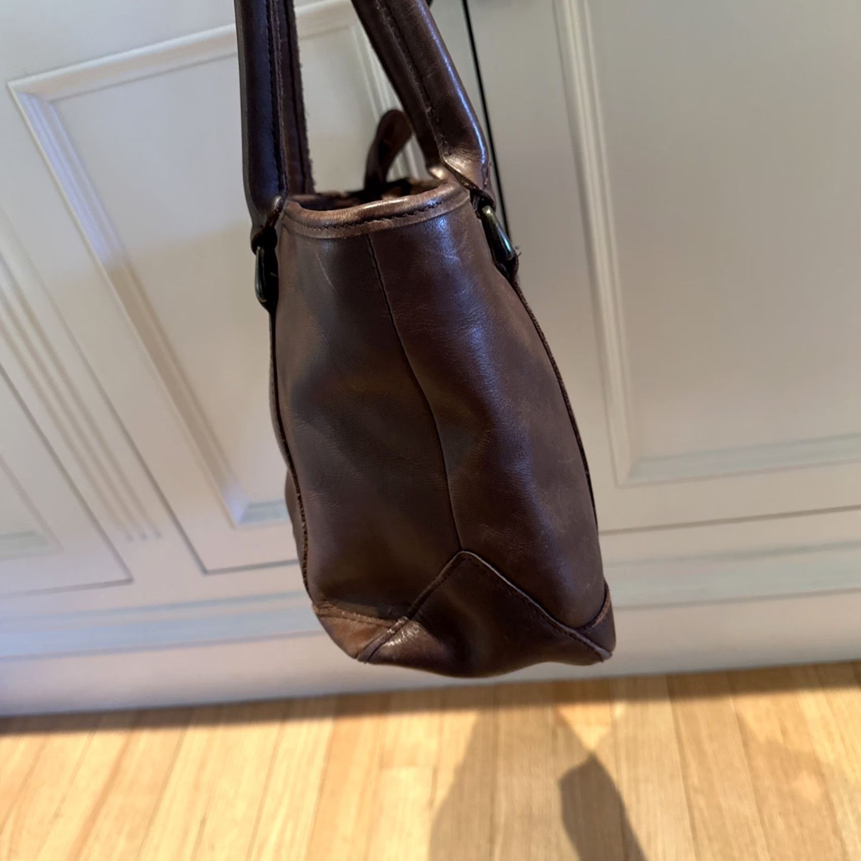 Vintage VINTAGE LL BEAN BROWN LEATHER SHOULDER TOTE MEDIUM DOUBLE HANDLE BAG Size ONE SIZE - 4 Thumbnail