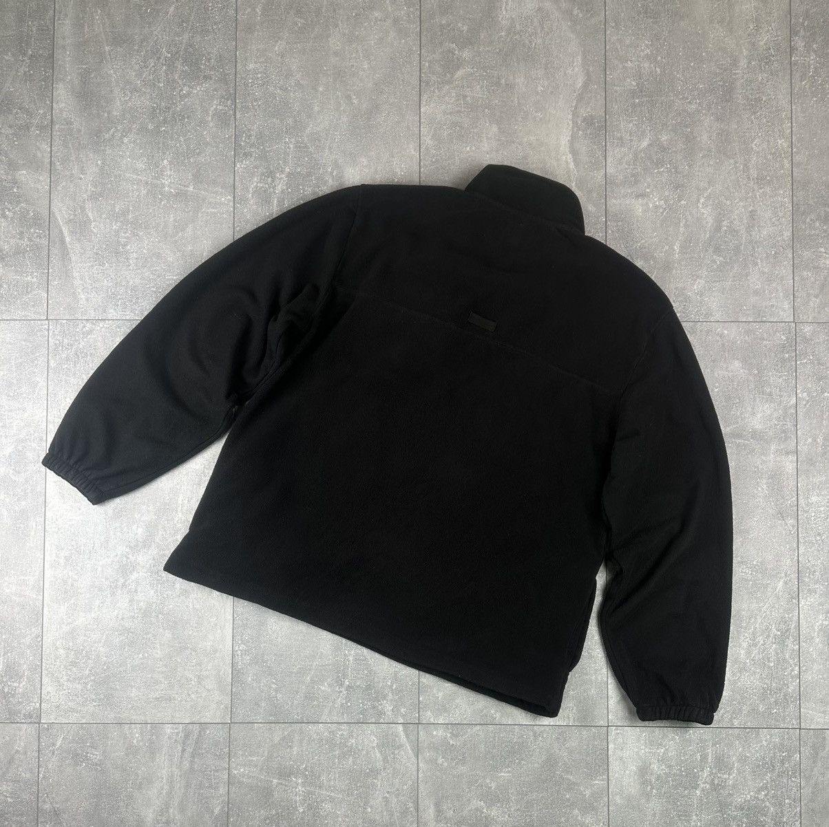 Stussy Stussy Logo Tape Mock Black Neck Mens Fleece Jacket Size US L / EU 52-54 / 3 - 14 Thumbnail