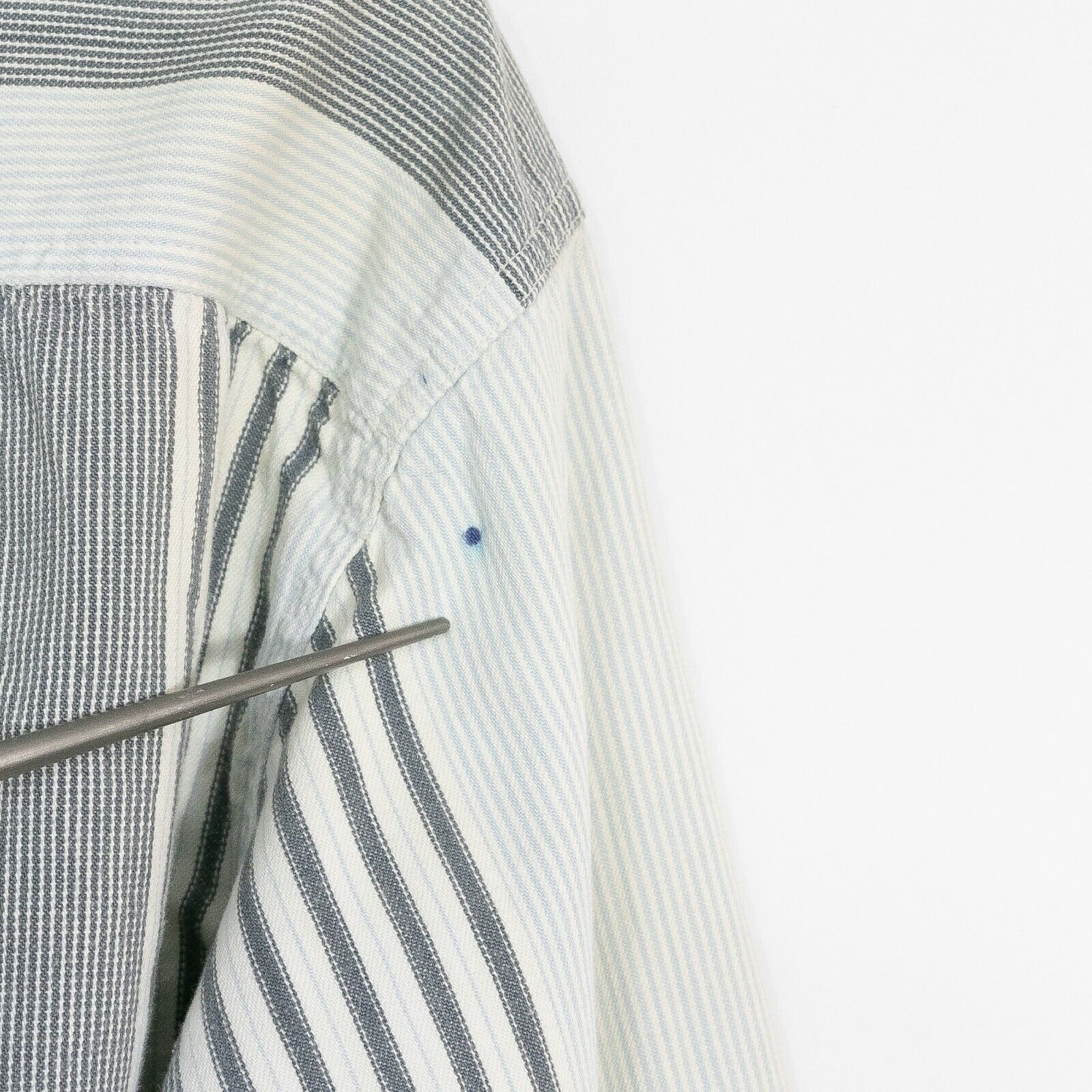 Vintage Vintage Striped Denim Button Up Shirt Medium - Long Sleeve Size US M / EU 48-50 / 2 - 12 Thumbnail