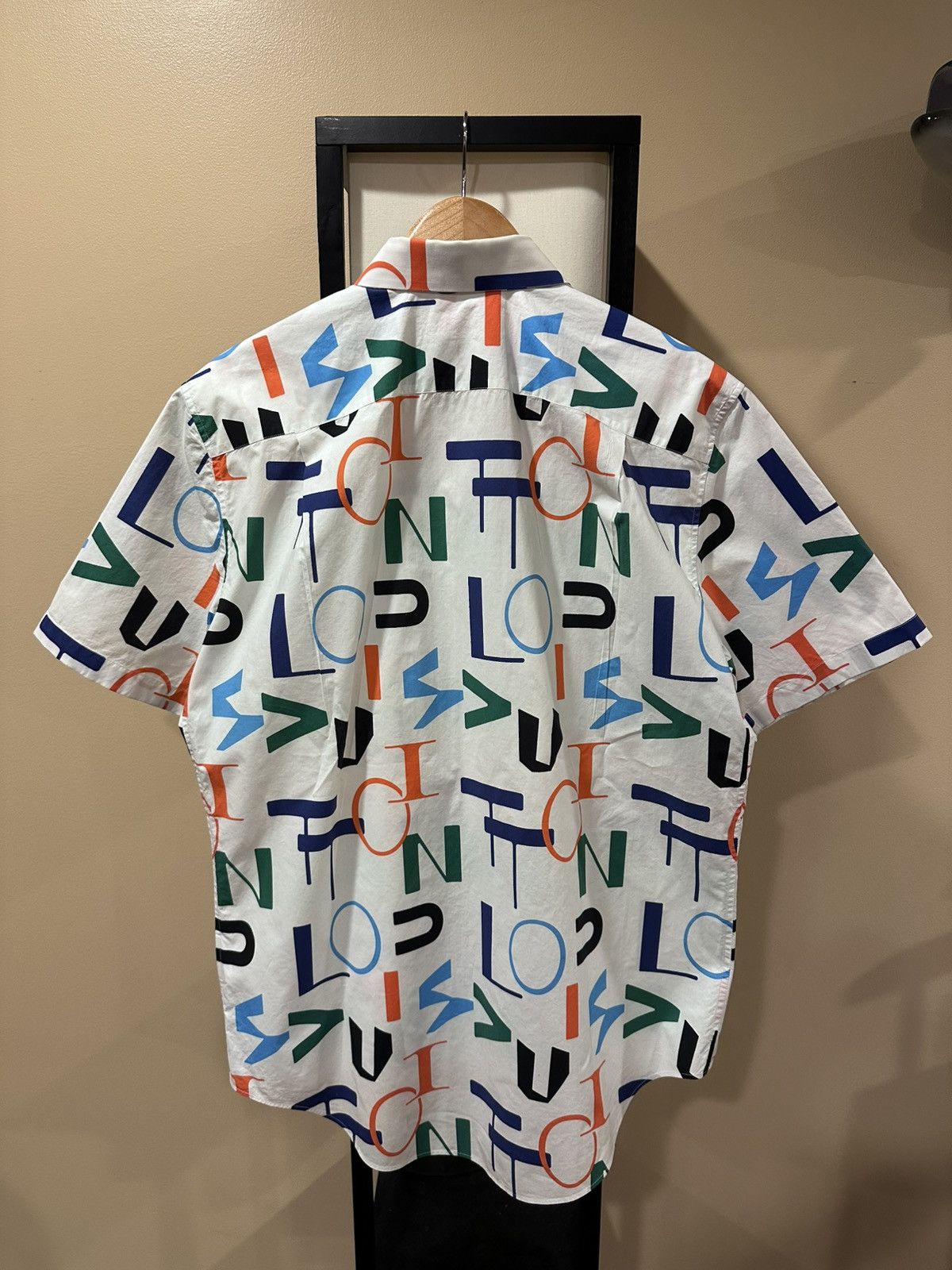 Louis Vuitton Louis Vuitton Electric Letters Multicolor White Button Shirt Size US L / EU 52-54 / 3 - 2 Thumbnail