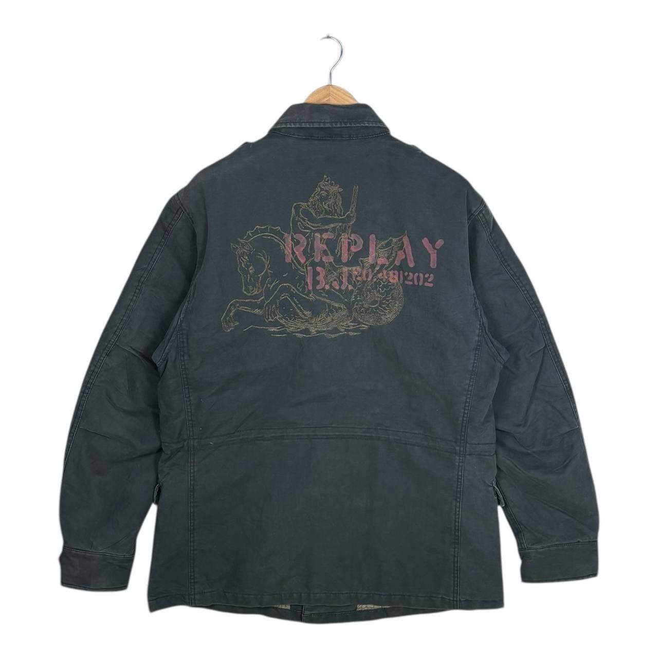 Replay Vintage Replay Identity Field Jacket M65 Poseidon Large Size US L / EU 52-54 / 3 - 2 Thumbnail
