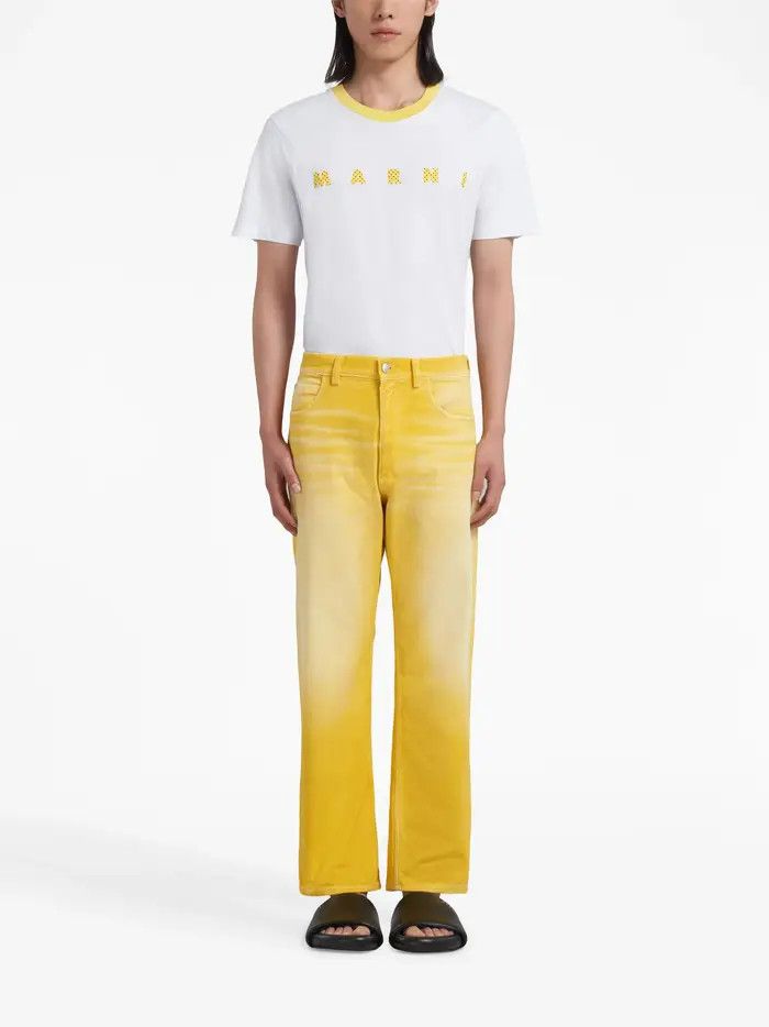 Marni o1w1db10125 Straight Leg Jeans in Yellow Size US 36 / EU 52 - 4 Thumbnail