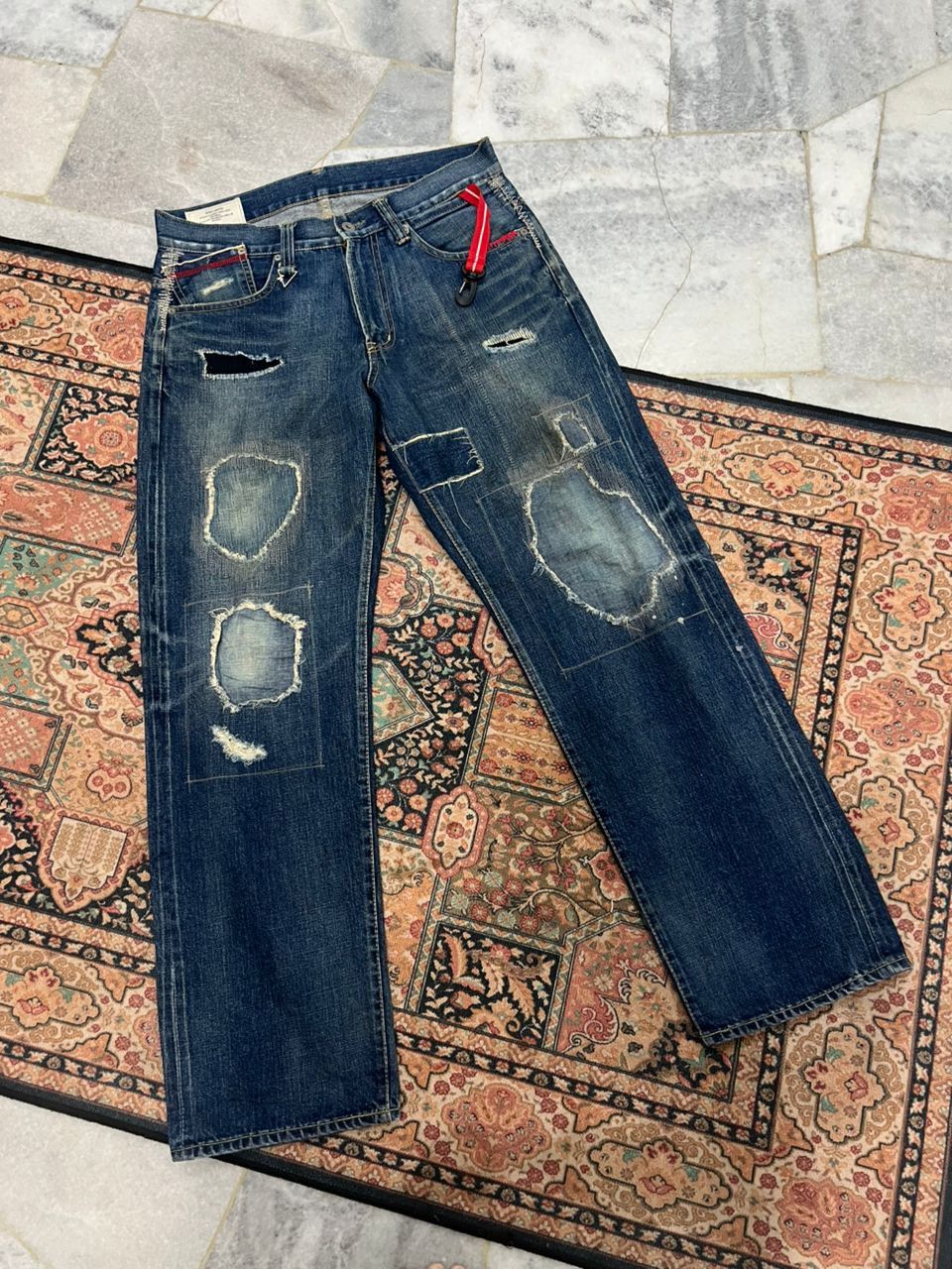 WHIZ LIMITED Vintage Whiz Limited Distressed Selvedge Denim Jeans Size US 34 / EU 50 - 2 Thumbnail