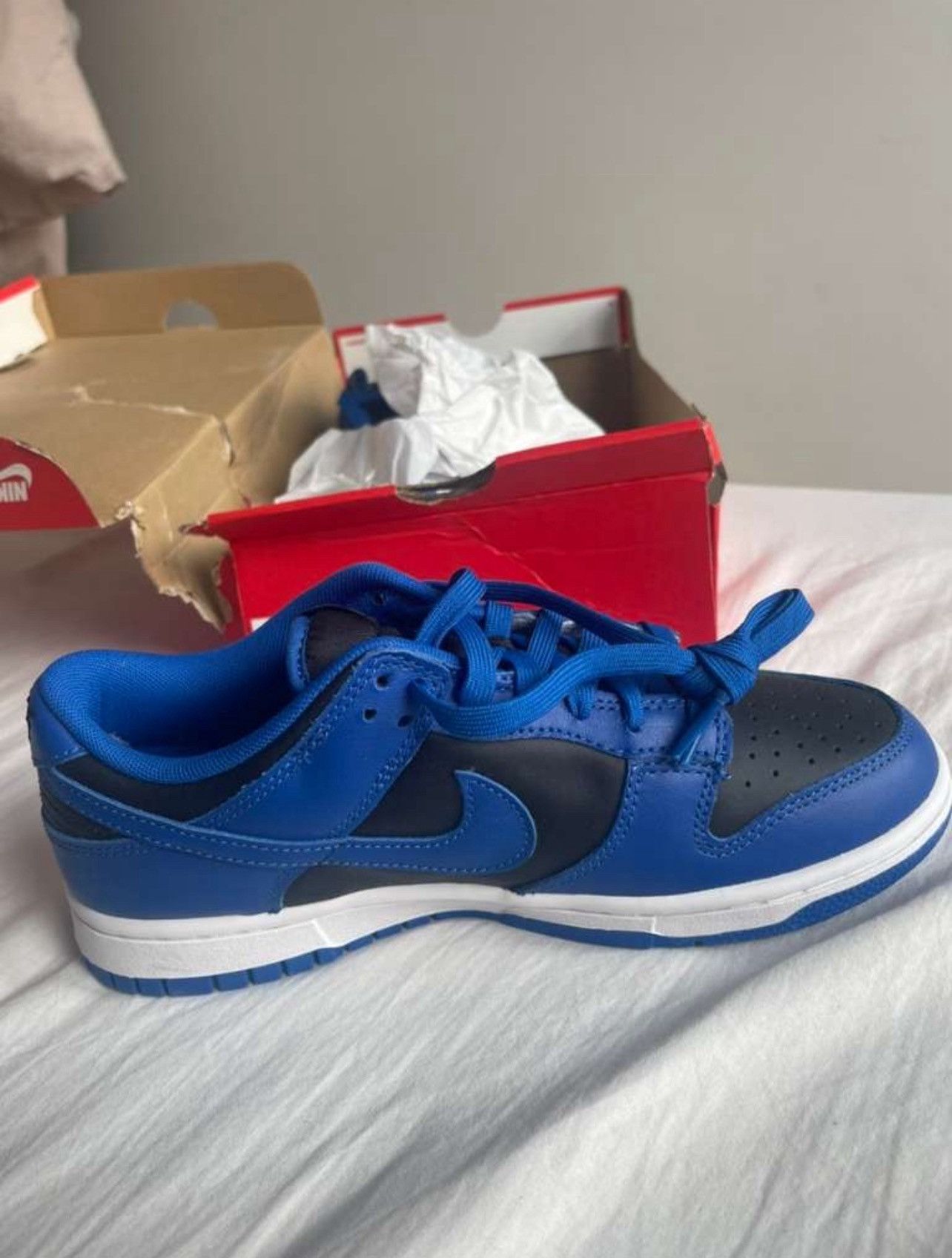 Nike Nike Dunk Low Retro Black / Hyper Cobalt White ds Size US 8 / EU 41 - 2 Thumbnail