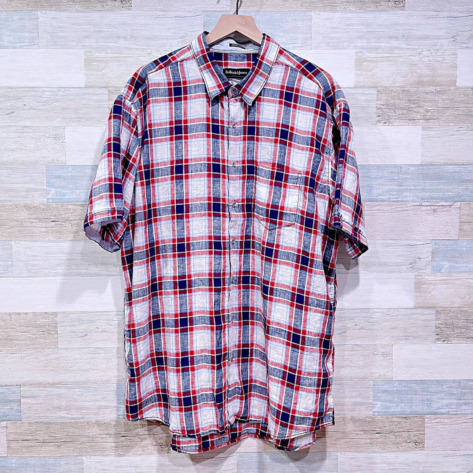 Bullock & Jones Bullock & Jones 100% Linen Sport Shirt Plaid Mens XXL Size US XXL / EU 58 / 5 - 1 Thumbnail