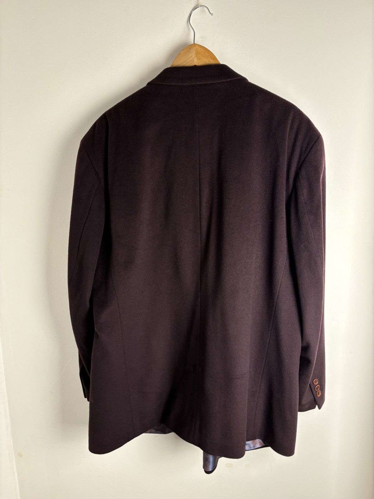 Vintage Vintage Jean Benson Cashmere Purple Double Breasted Blazer Size 54L - 5 Thumbnail
