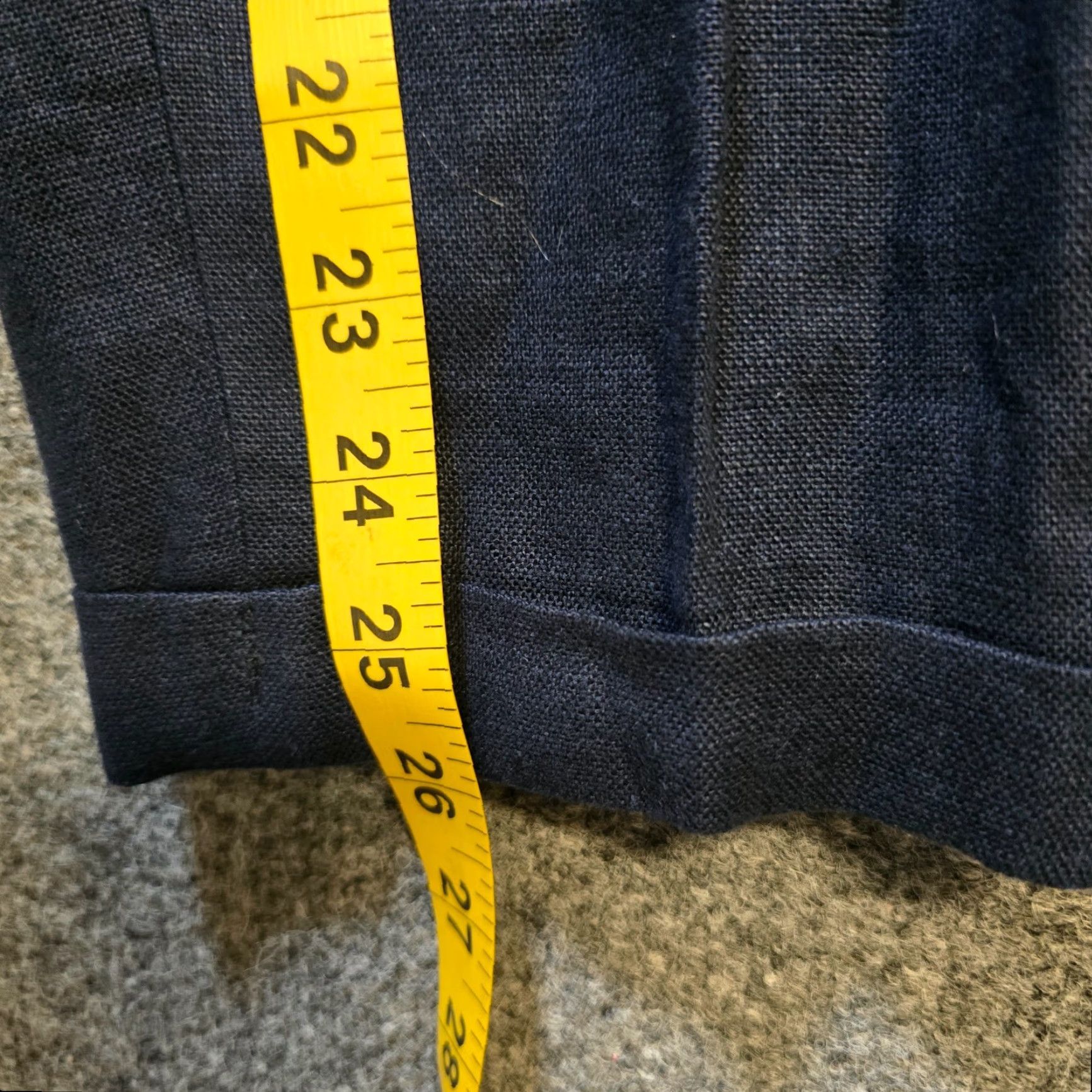 J.Crew J.CREW Pants Womens 0 Blue Linen Tapered Flat Front Cuffed Career Casual Summer Spring Fall Womens Size 25" / US 0 / IT 36 - 7 Thumbnail