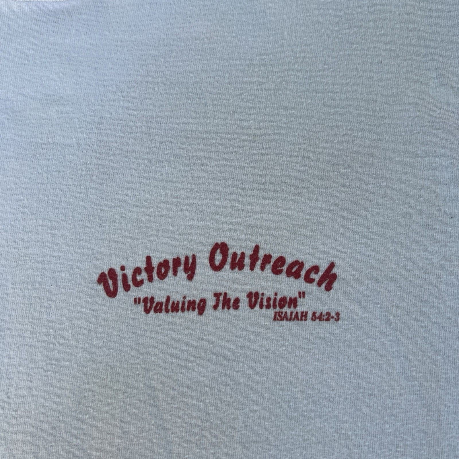 Hanes Vintage 90’s Rare Jesus T-Shirt Victory Outreach Church XL Size US XL / EU 56 / 4 - 9 Thumbnail