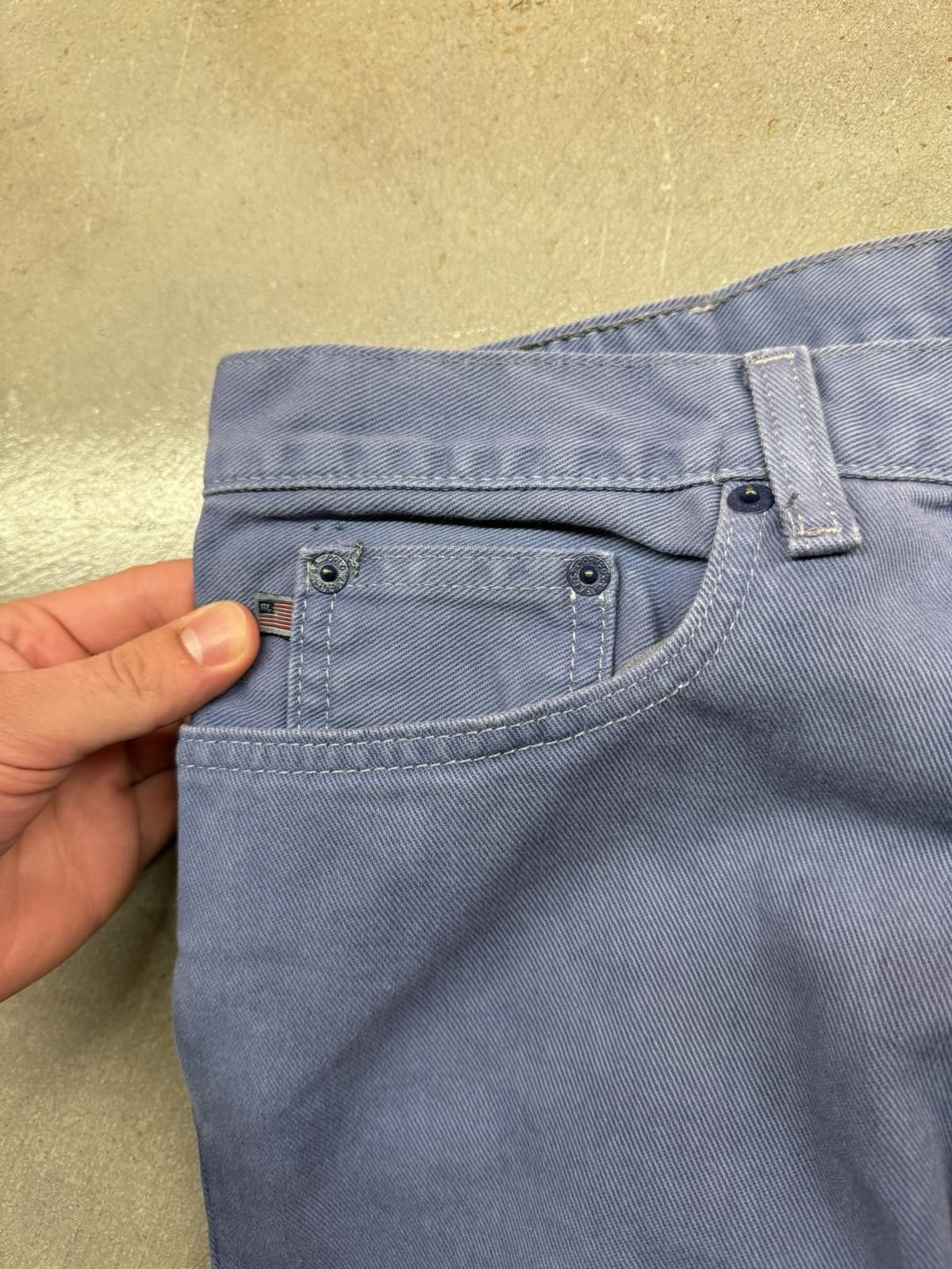 Designer Vintage 90s Polo Jeans Co Women Weekender Jeans Faded Purple Size 30" / US 8 / IT 44 - 3 Thumbnail