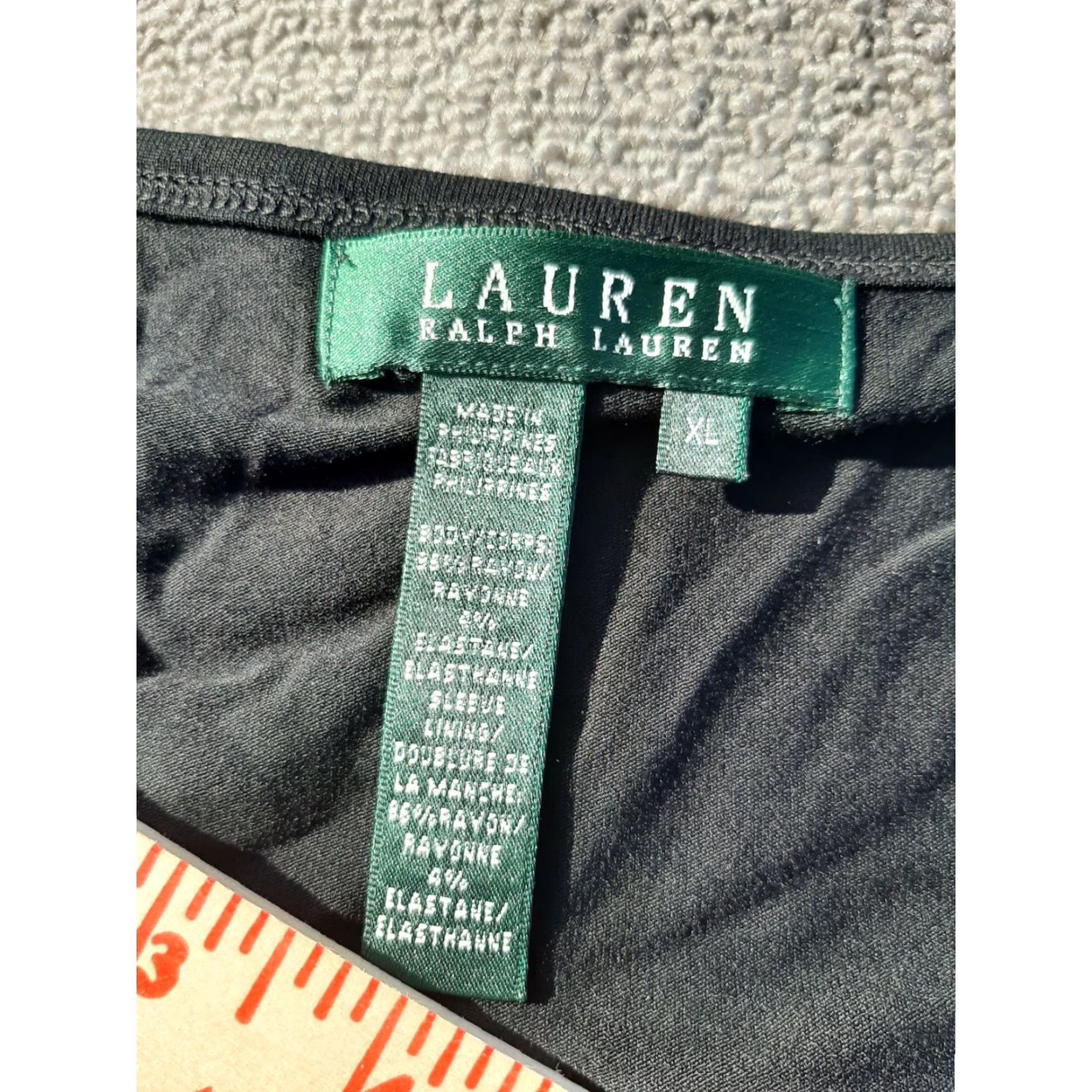 Ralph Lauren VINTAGE? (No) Lauren Ralph Lauren Black Short Sleeve Shirt Top XL Womens Size XL / US 12-14 / IT 48-50 - 4 Thumbnail