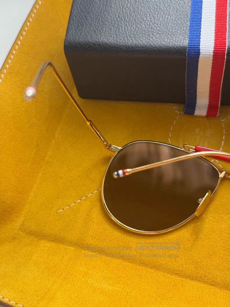 Thom Browne Thom Browne Gold pilot sunglasses Size ONE SIZE - 4 Thumbnail