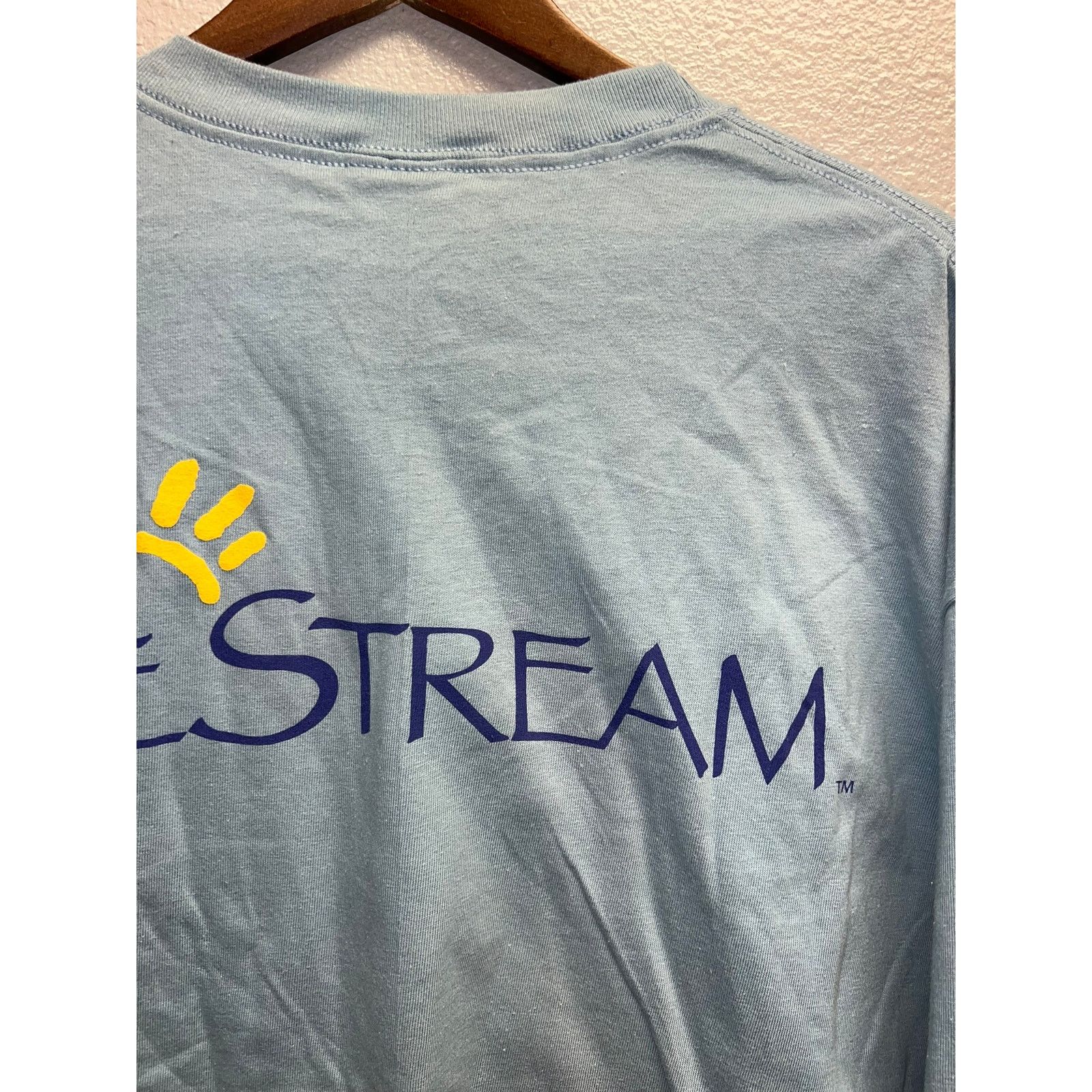 Hanes Vintage Restream Shirt Sunshine Blue Long Sleeve Tee 90s XL Size US XL / EU 56 / 4 - 8 Thumbnail