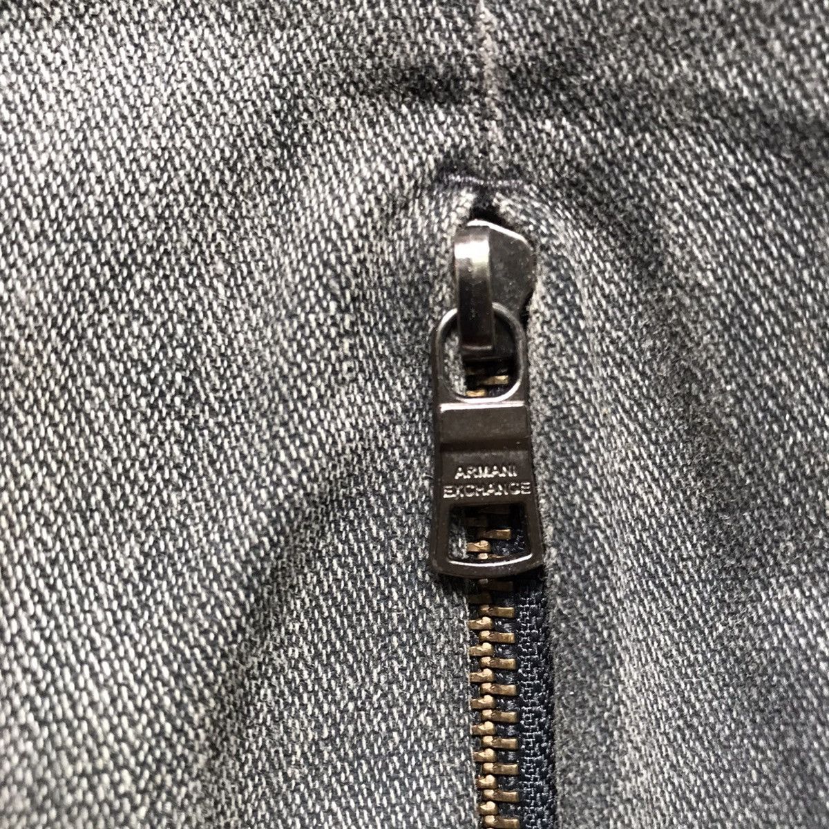 Armani Exchange VINTAGE ARMANI EXCHANGE RACING BIKER DENIM JACKET Size US XS / EU 42 / 0 - 12 Thumbnail