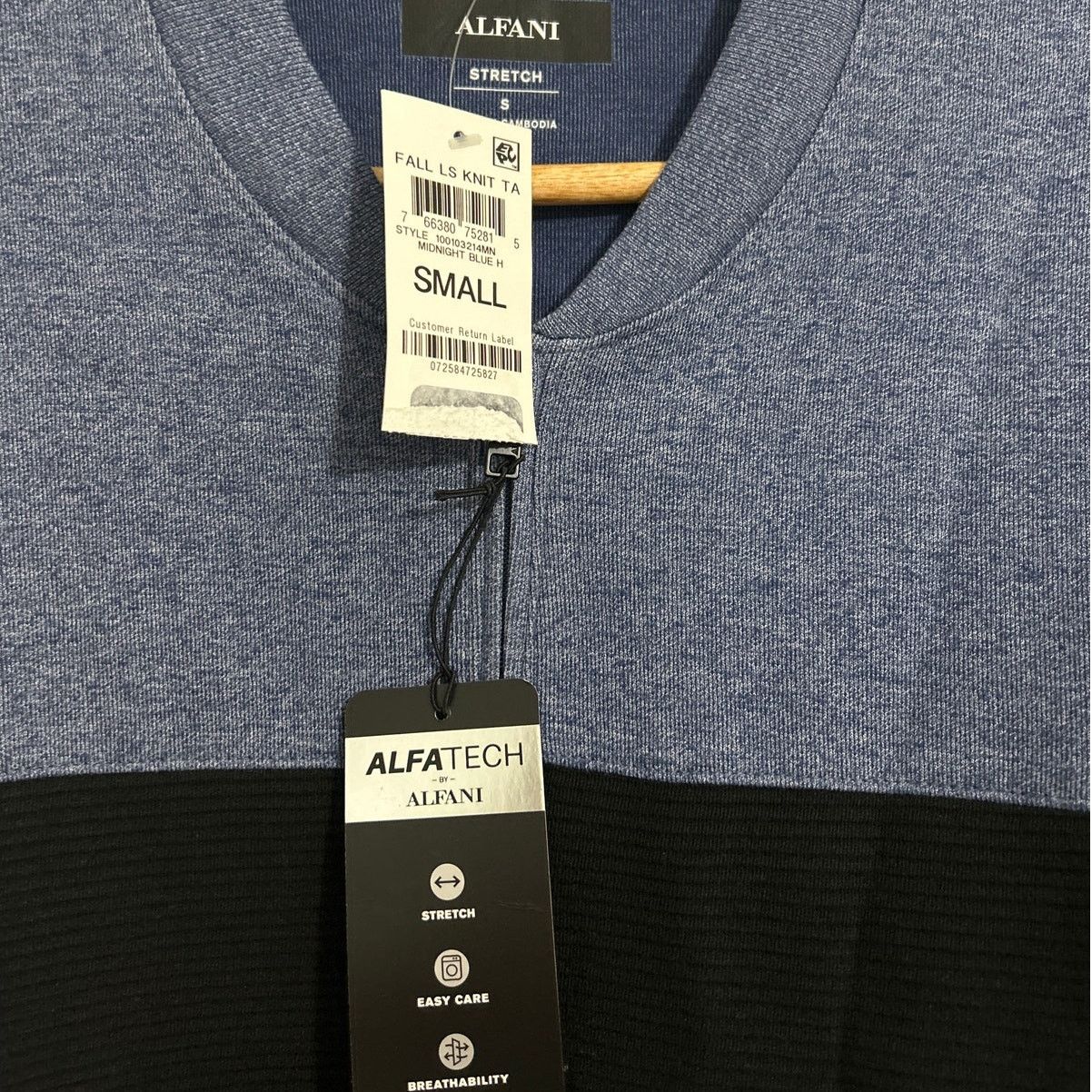 Alfani NWT Alfani Baseball Ottoman Henley Neck Quarter-Zip Sweater Size US S / EU 44-46 / 1 - 2 Thumbnail