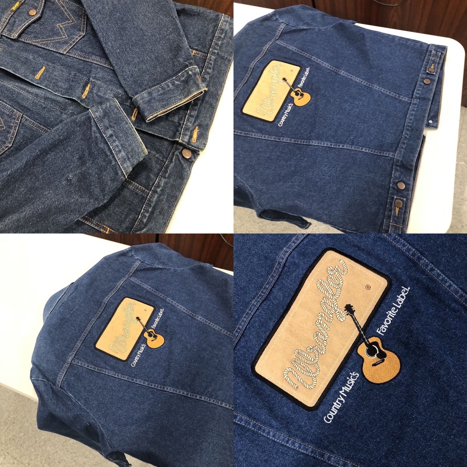 Wrangler VINTAGE Wrangler Denim Trucker Jacket Western L Blue Mens Wrangler 90s Country Music's Favorite Label Biker Style Denim Jacket Size US L / EU 52-54 / 3 - 8 Thumbnail