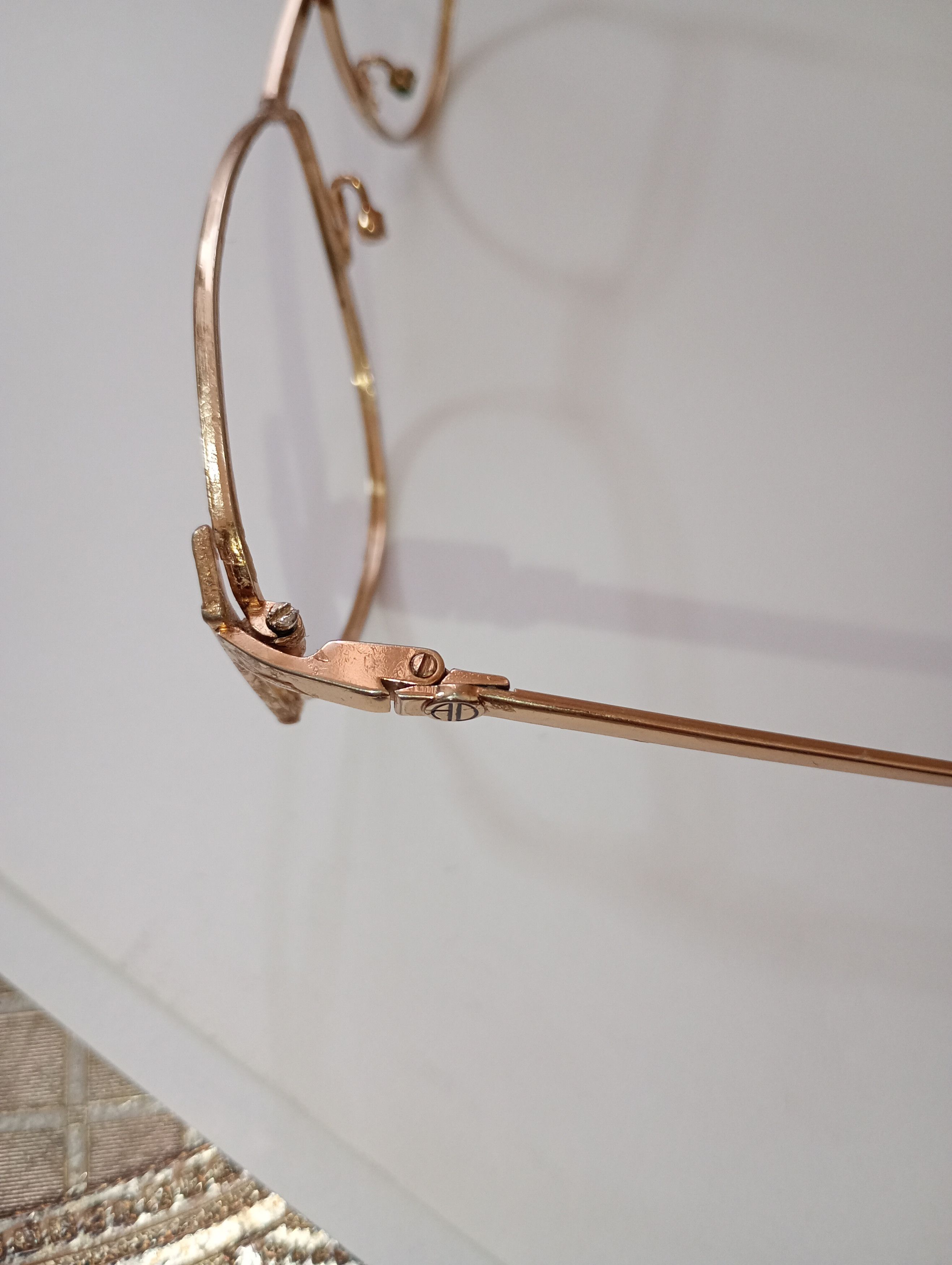 Other Alain Delon Vintage Gold Eyeglass Frames Diane Size ONE SIZE - 3 Thumbnail