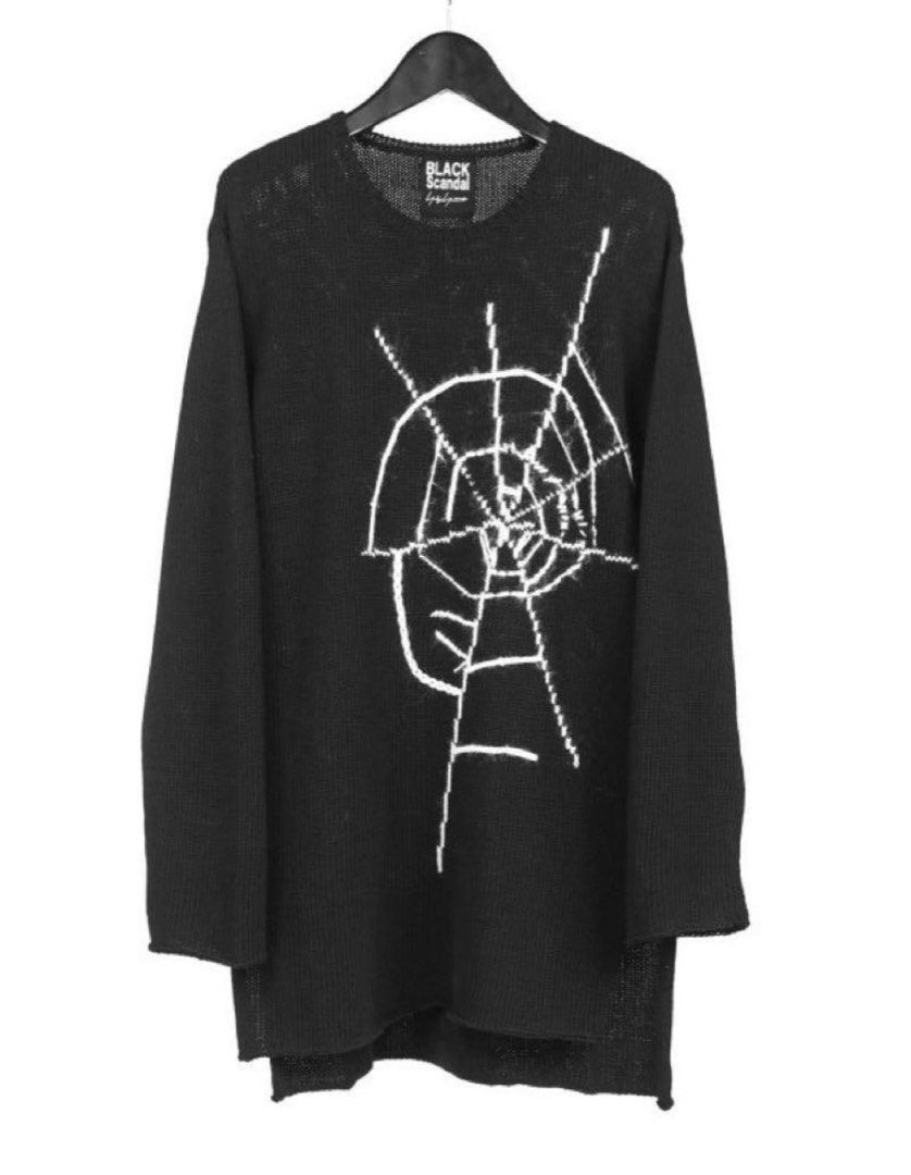 Yohji Yamamoto Yohji Yamamoto BLACK Scandal 18AW Spider web knit ...