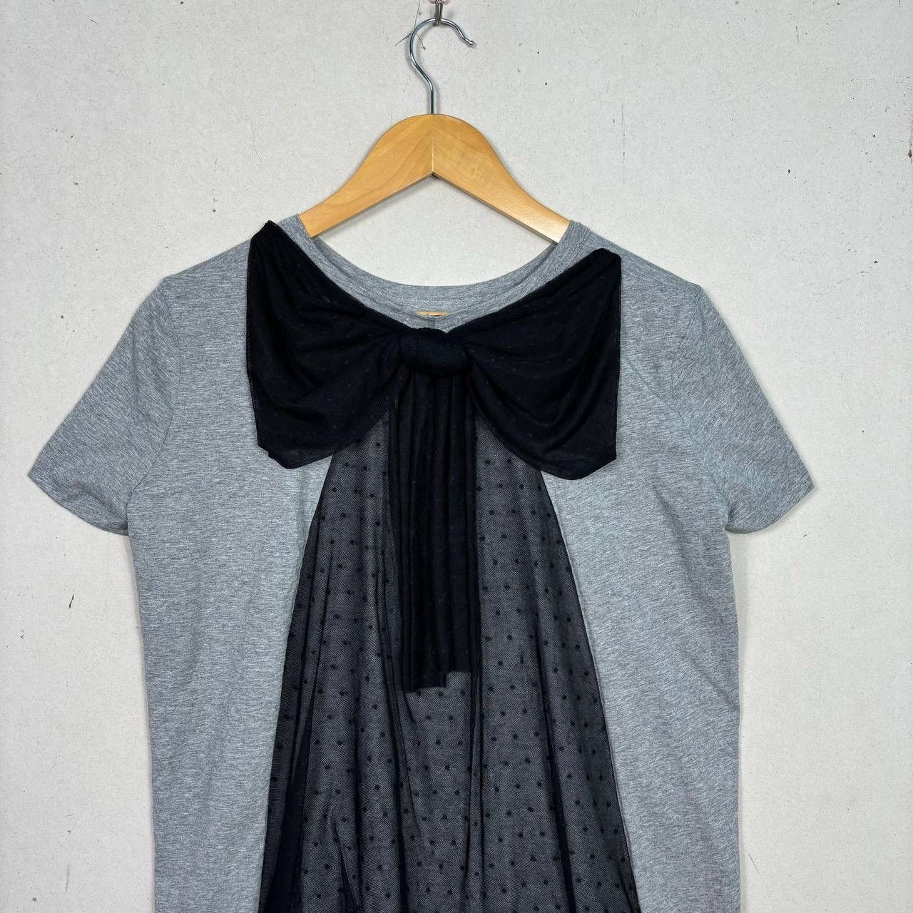 RED Valentino RED VALENTINO Grey T-Shirt With Bow Lace M Size M / US 6-8 / IT 42-44 - 3 Thumbnail
